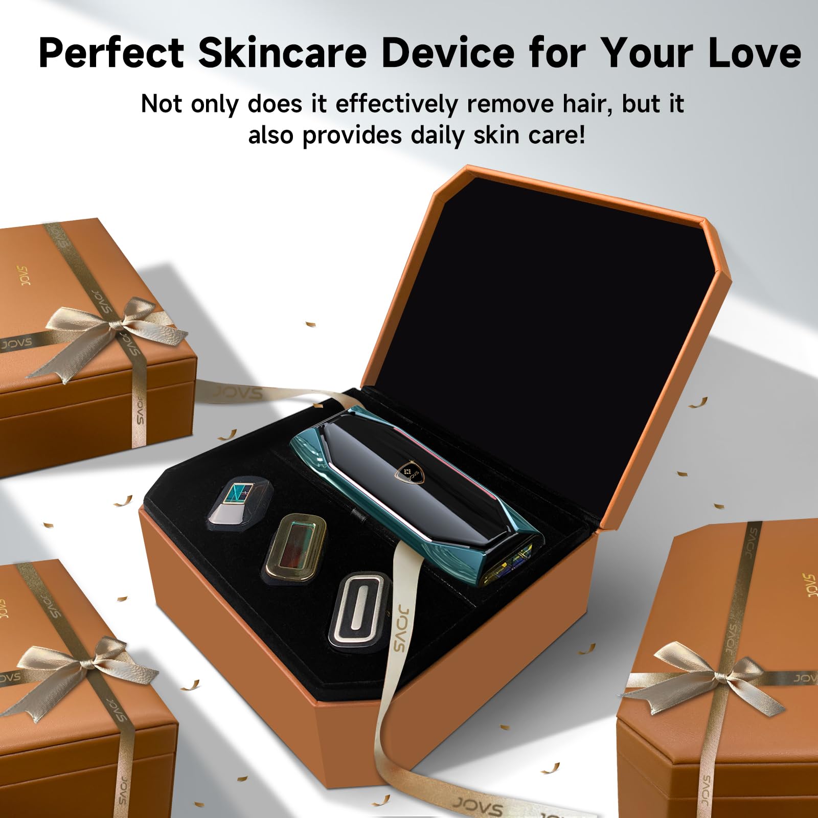 JOVS Laser Hair Removal, 37°F Painless Hair Removal Device with Sapphire Ice-Cooling, 3 in 1 Hair Removal & Skin Rejuvenation for Women and Men, 8 Modes Skin Care for Whole Body, Touch Screen - Medaid International