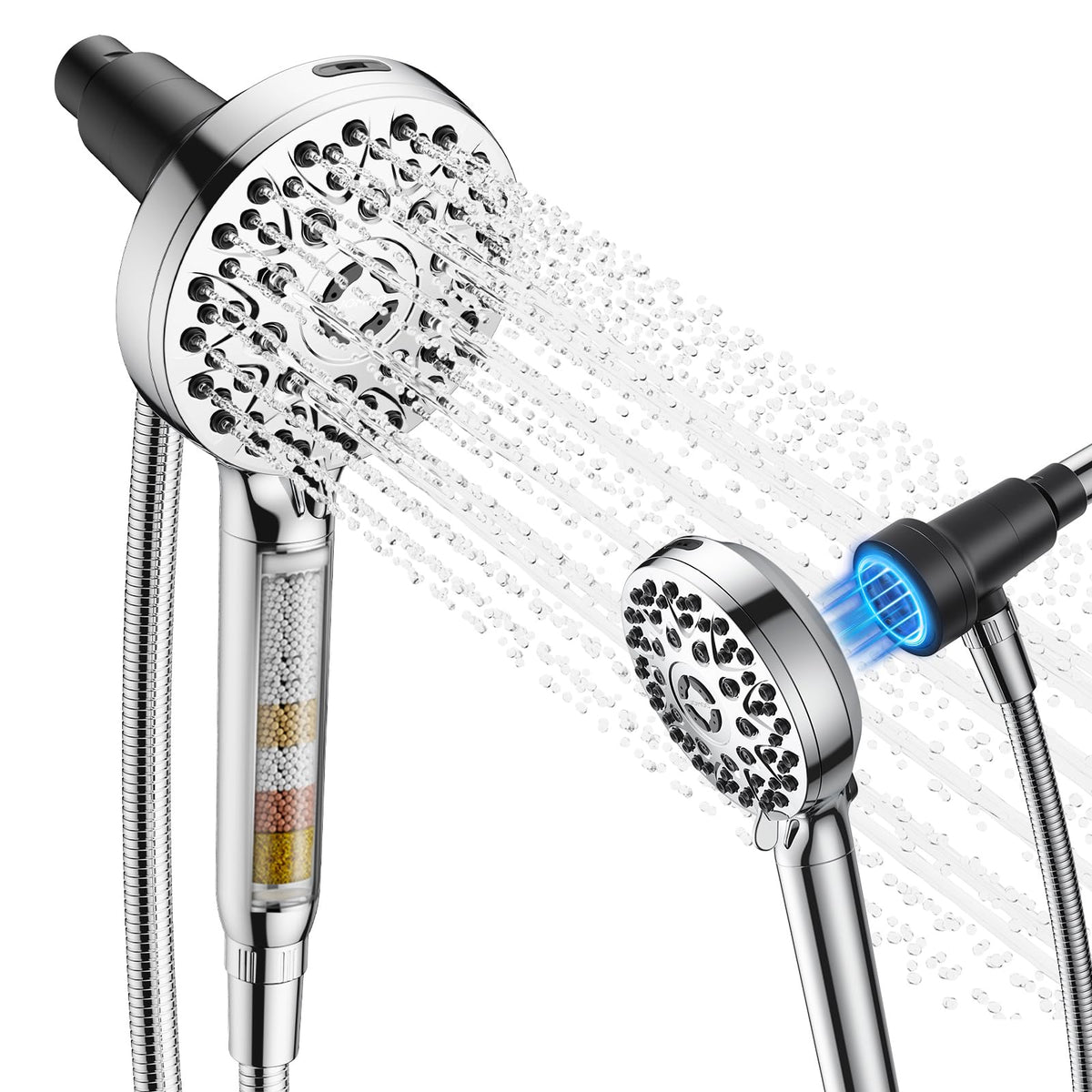 JOMOO Magnetic Shower Head with Handheld, Filtered, High Pressure, 7 Modes