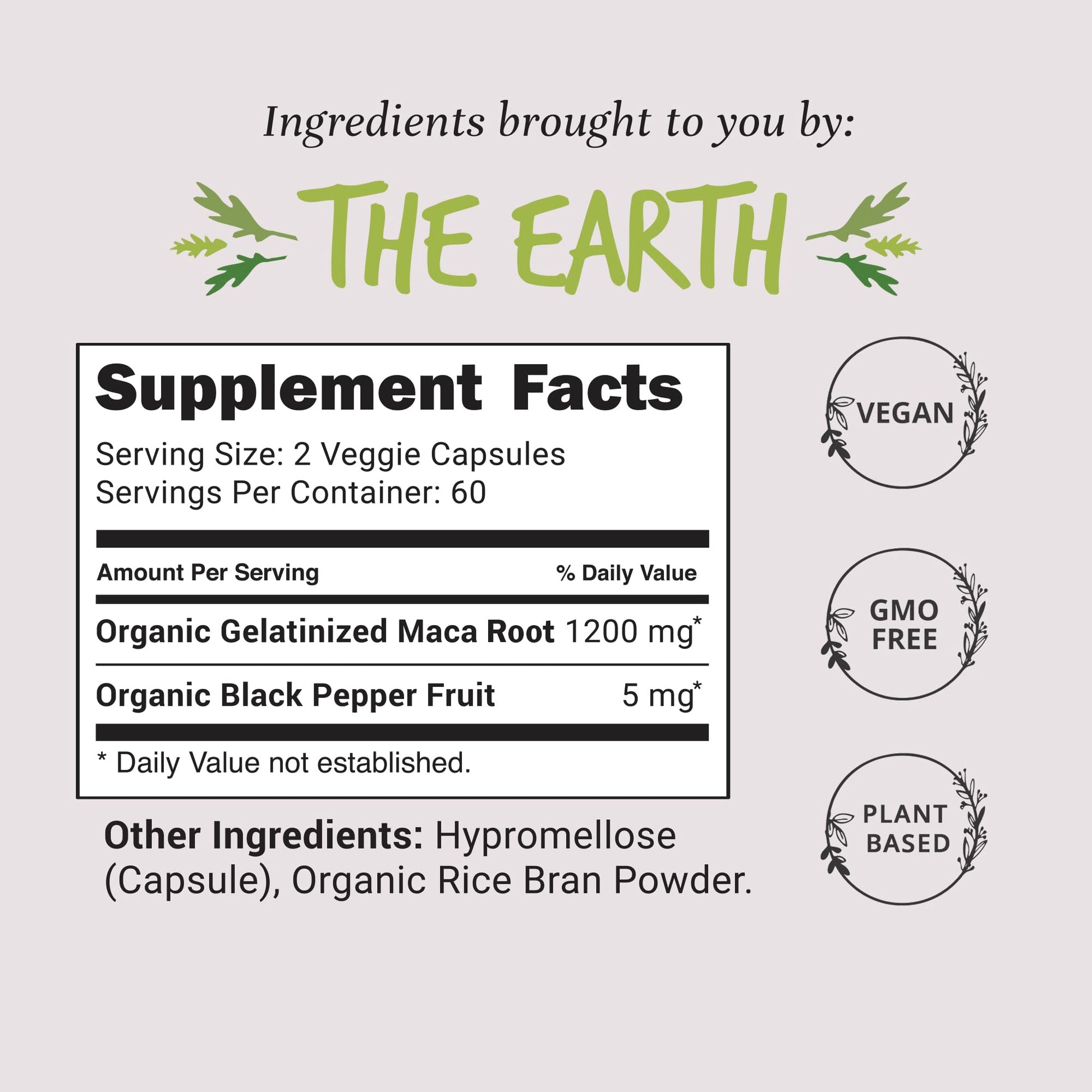 Organic Maca Root Capsules 1200 mg – Libido Booster for Women Fast Acting & Potent | Aphrodisiac Supplement | Energy Pills from Peru | Includes Black Pepper for High Absorption | Vegan, 120 Ct - Medaid International