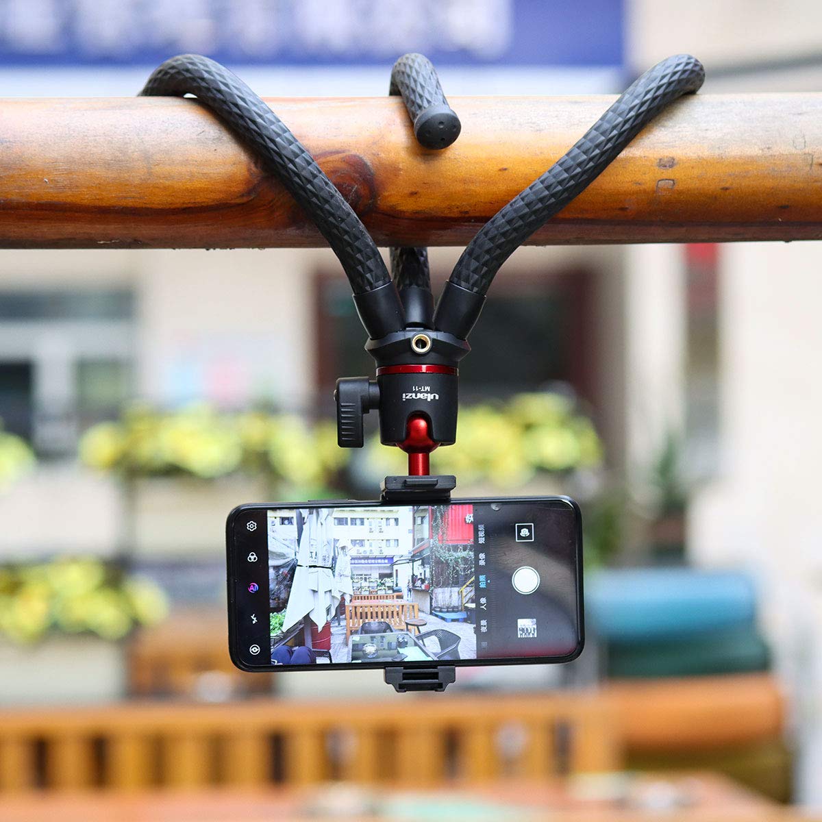 ULANZI Camera Tripod, Mini Flexible Stand w Hidden Phone Holder w Cold Shoe Mount, 1/4'' Screw f Magic Arm, Universal f iPhone 17 16 15 14 Pro Max XS Max X Samsung Canon Nikon Sony DJ Pocket 3 Cameras - Medaid International