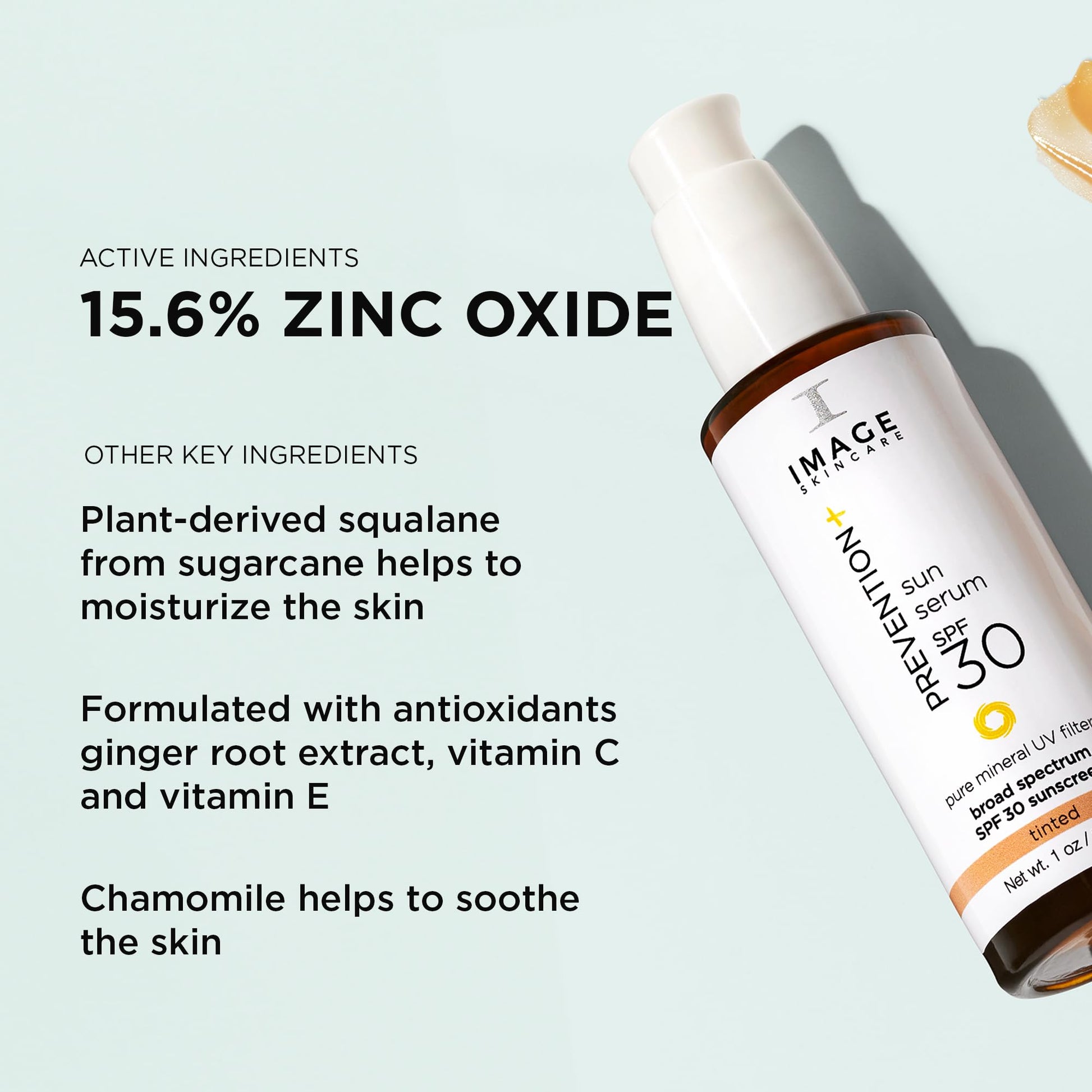IMAGE Skincare, PREVENTION+ Sun Serum SPF 30 Mineral Sunscreen for Face, Non Comedogenic, Wear Under Makeup, Perfect Travel Size, Tinted 1.0 oz - Medaid International