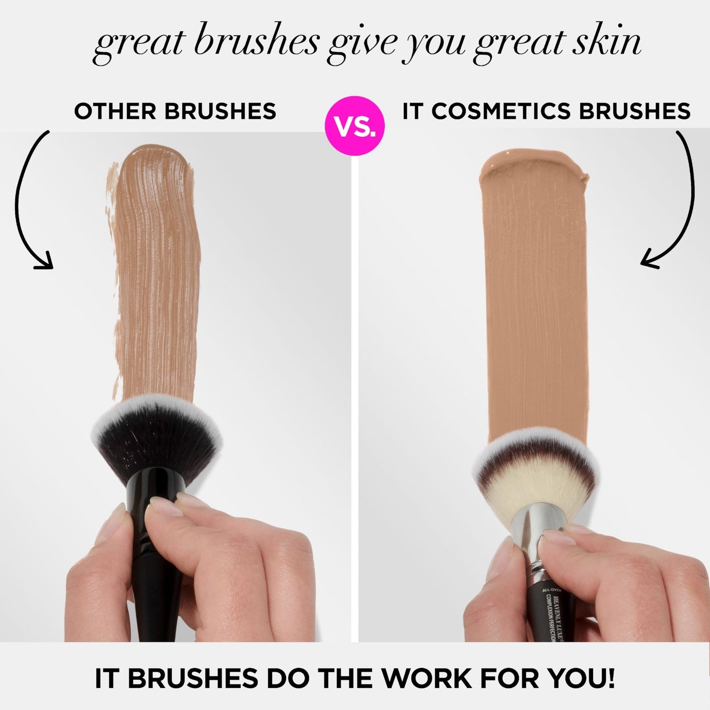 IT Cosmetics Heavenly Luxe Complexion Perfection Brush #7 - Dual-Ended Premium Makeup Brush for Foundation Concealer & Contour, Ultra-Soft Synthetic Fibers, Airbrush Finish, Pro-Hygienic, Cruelty-free - Medaid International