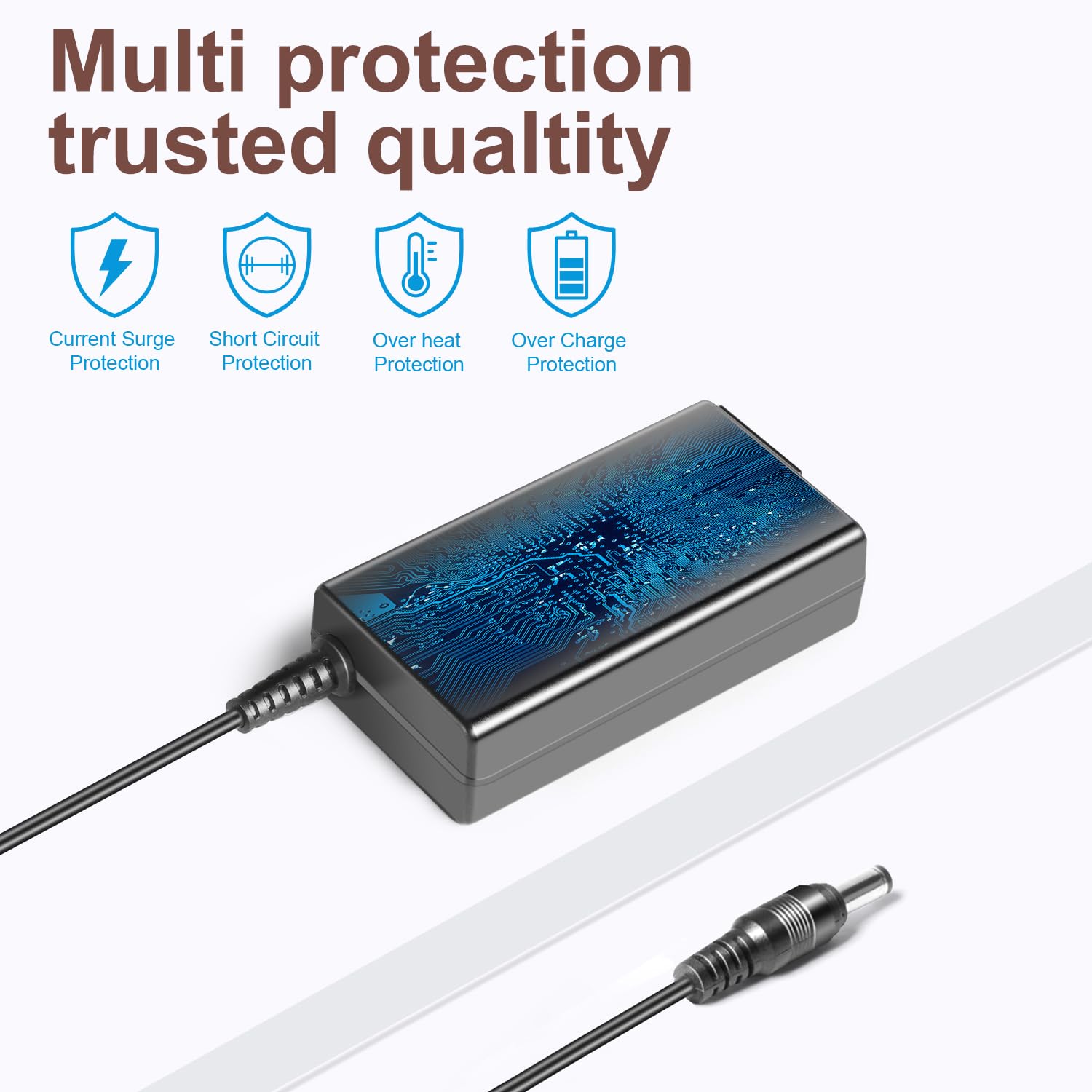 TAIFU 24V 2.8A 2.5A AC Adapter Charger for Ulike Sapphire Air 3 Air 2 IPL Electric Laser Hair Removal Sapphire Ice-Cooling for Women & Men Facial Body Hair Device Power Supply Cord - Medaid International