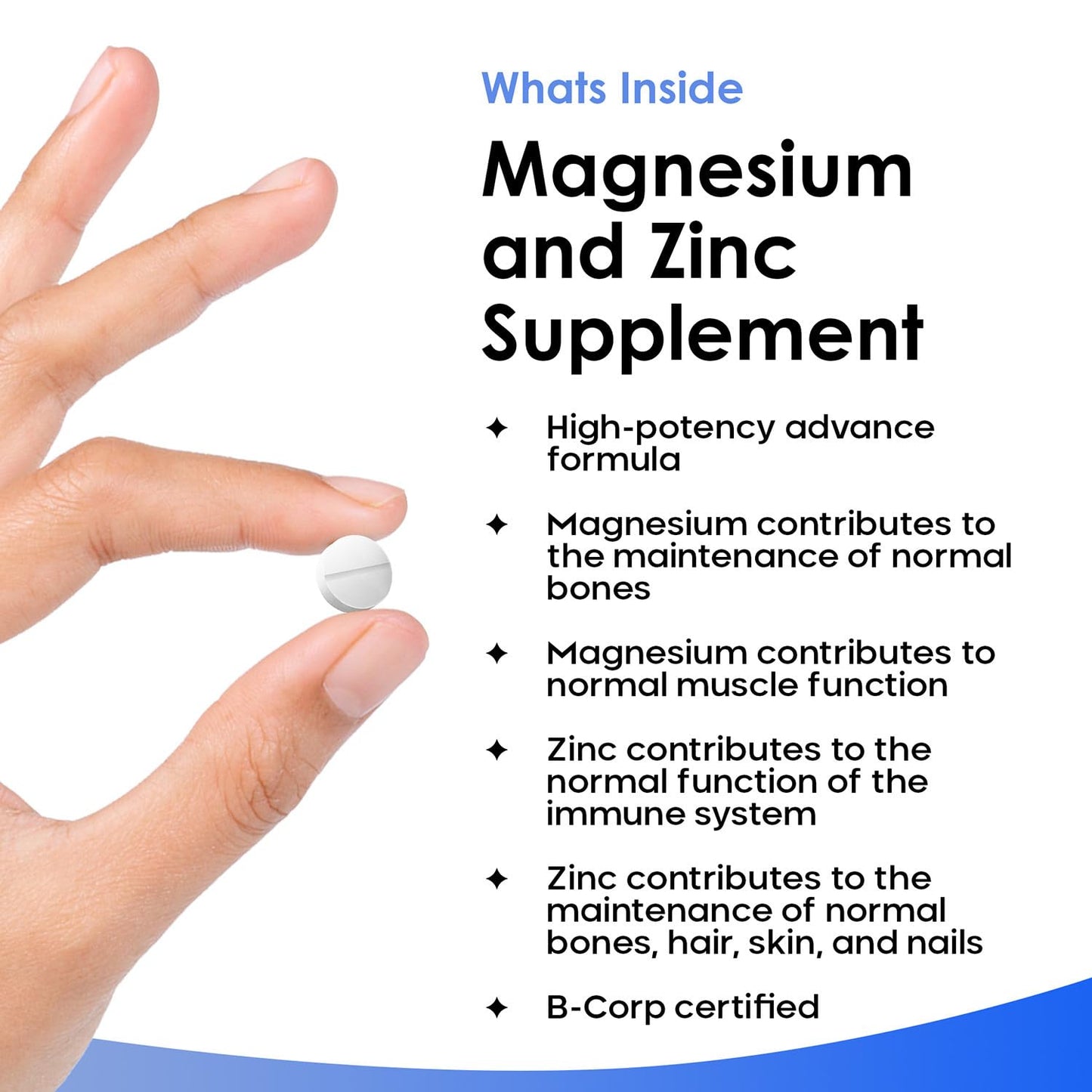 Magnesium Supplement 500mg Magnesium and Zinc Supplement - High Absorbency Magnesium Oxide & Zinc - Muscle Bones & Healthy Immune Function - Vegan, Non-GMO, Gluten-Free - 120 Easy to Swallow Tablets - Medaid International
