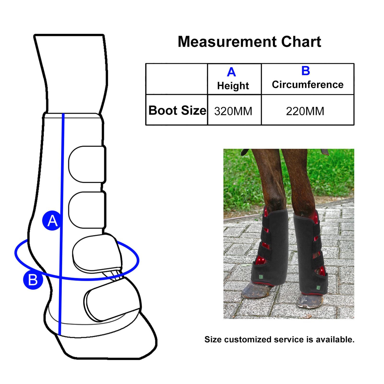 FSDLJSP Red Light Therapy for Horse Leg Stifle Pain, 850nm＆ 660nm Infrared Light Therapy Horses Boot, for Equine Muscle Recovery - Medaid International