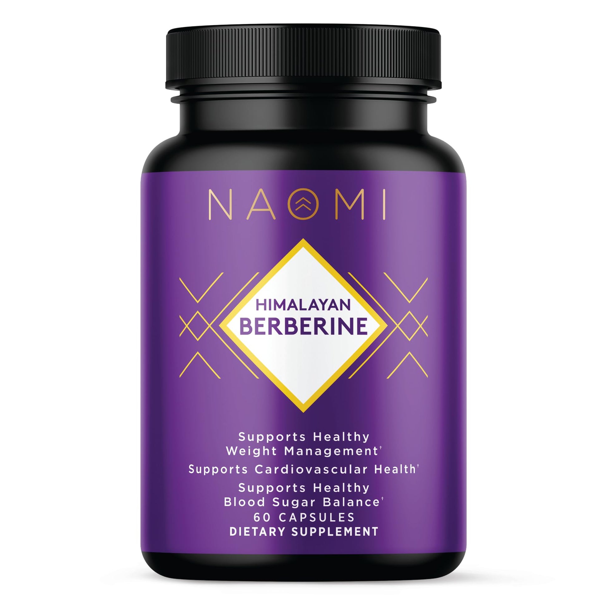 NAOMI Himalayan Berberine 500mg, Clinically Studied for Blood Sugar Support, Metabolic Function, Healthy Weight & Cholesterol, AMPK Activation, Non-GMO, Vegan, Gluten-Free, 60 Capsules, 1-Month Supply - Medaid International