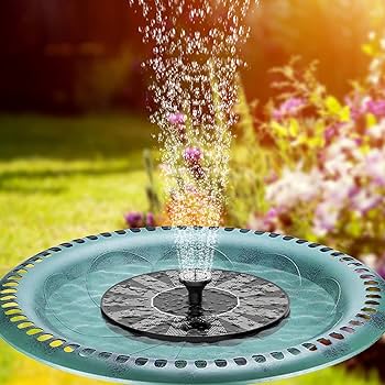 Solar Powered Water Fountain نافورة مياه تعمل بالطاقة الشمسية