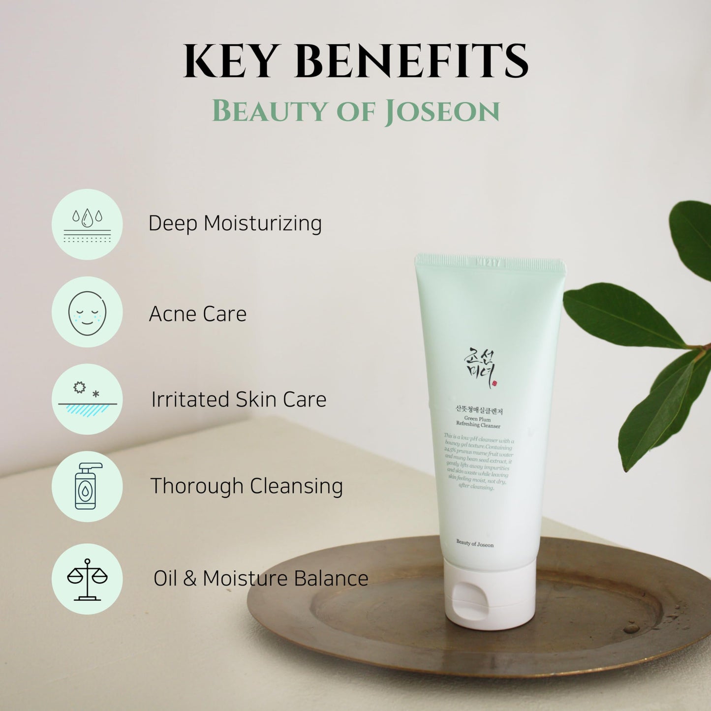 Beauty of Joseon Dynasty Cream Hydrating Face Moisturizer for Dry with Green Plum Refreshing Cleanser Gel Type Deep Pore Cleansing - Medaid International