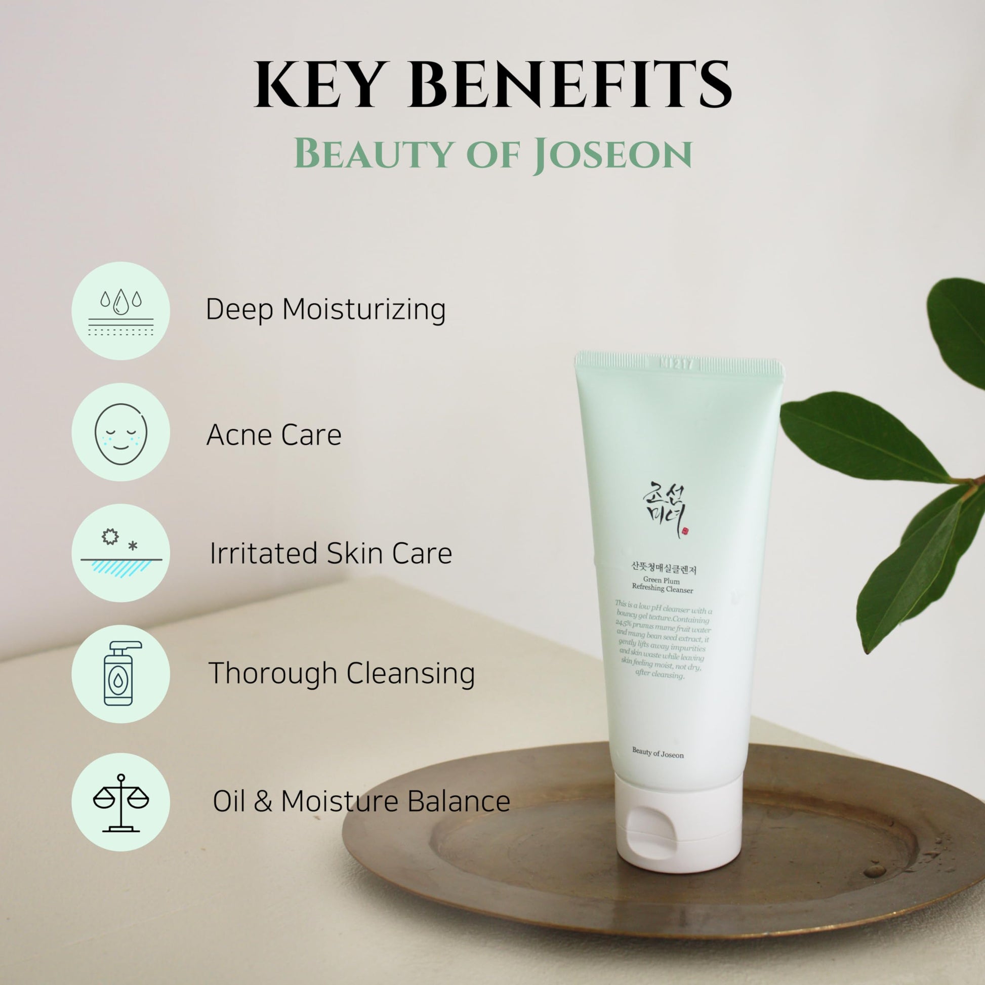 Beauty of Joseon Dynasty Cream Hydrating Face Moisturizer for Dry with Green Plum Refreshing Cleanser Gel Type Deep Pore Cleansing - Medaid International