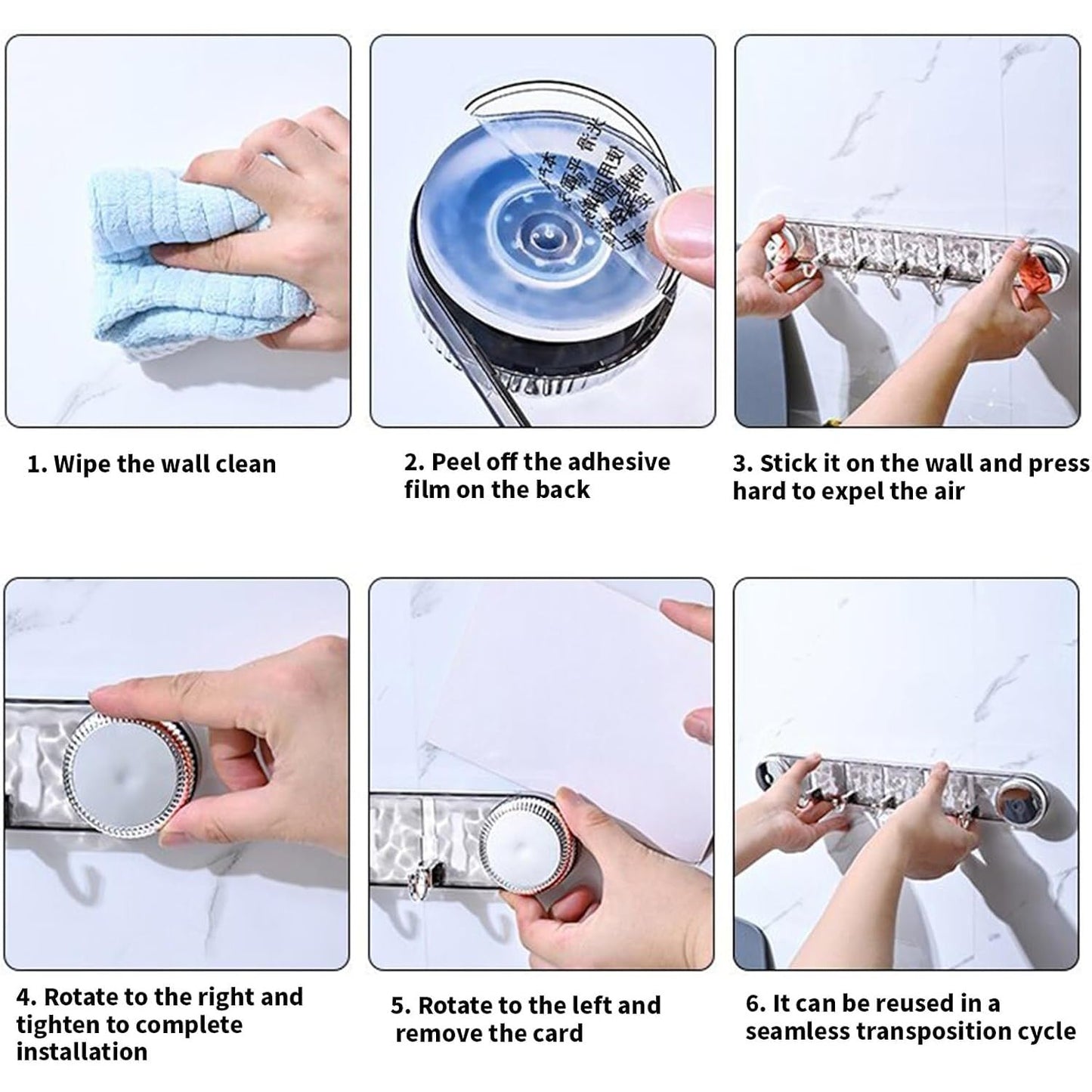 Suction Cup Folding Hook Rack