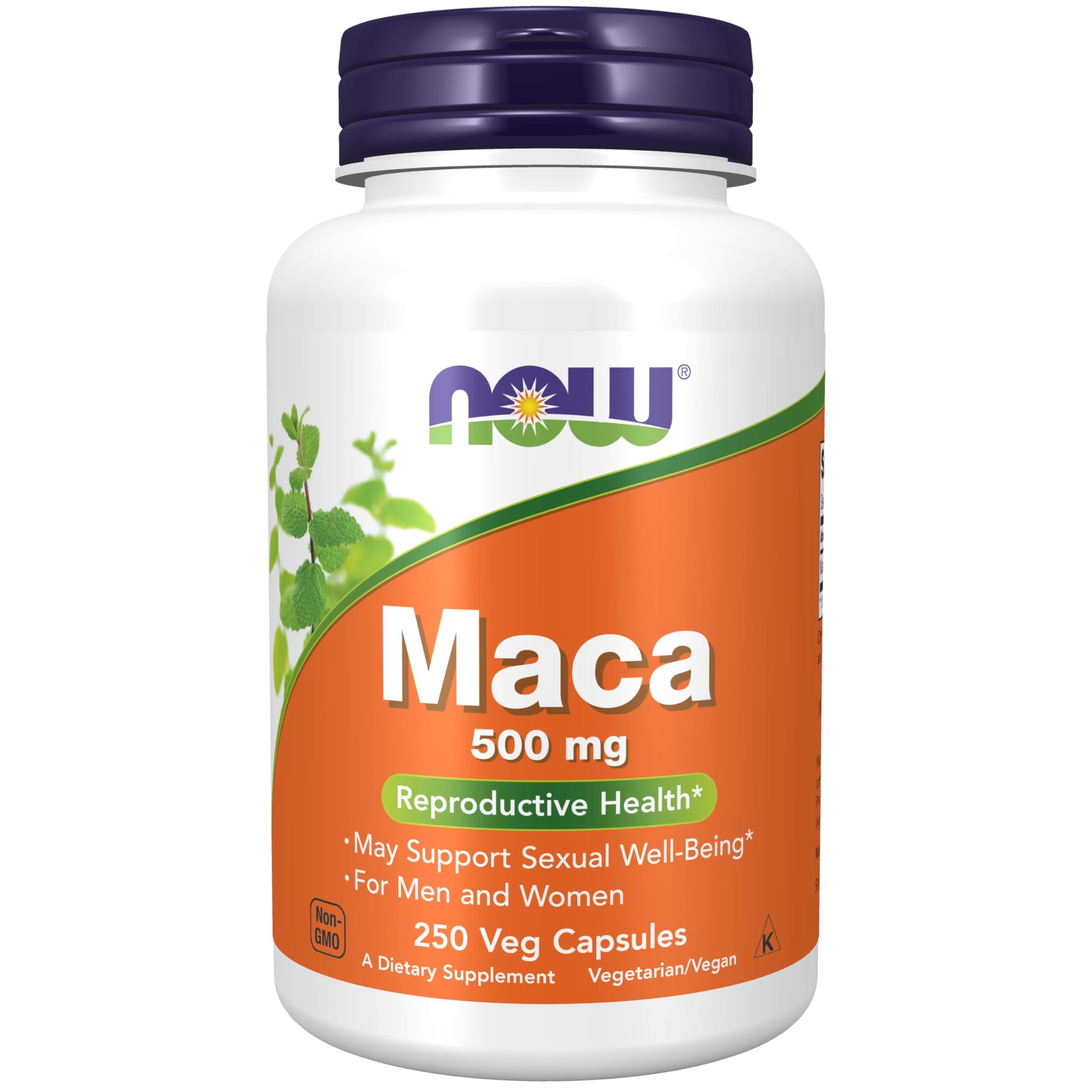 NOW Foods Supplements, Maca (Lepidium meyenii) 500 mg, For Men and Women, Reproductive Health*, 250 Veg Capsules - Medaid International