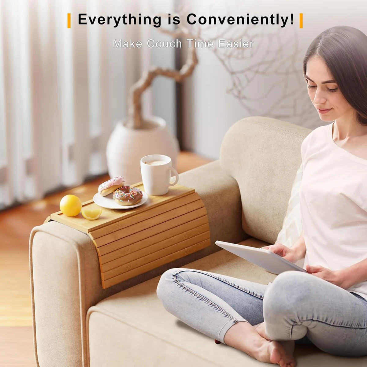 Bamboo Couch Arm Tray - Medaid International
