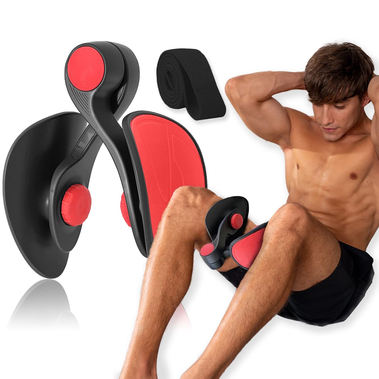 35lb Kegel Exerciser Pelvic Floor Muscle Exercise Devices Inner Thigh Trainer Workout Equipment Train for Home Hip Under Desk Exercise Men Women Black with Band - Medaid International