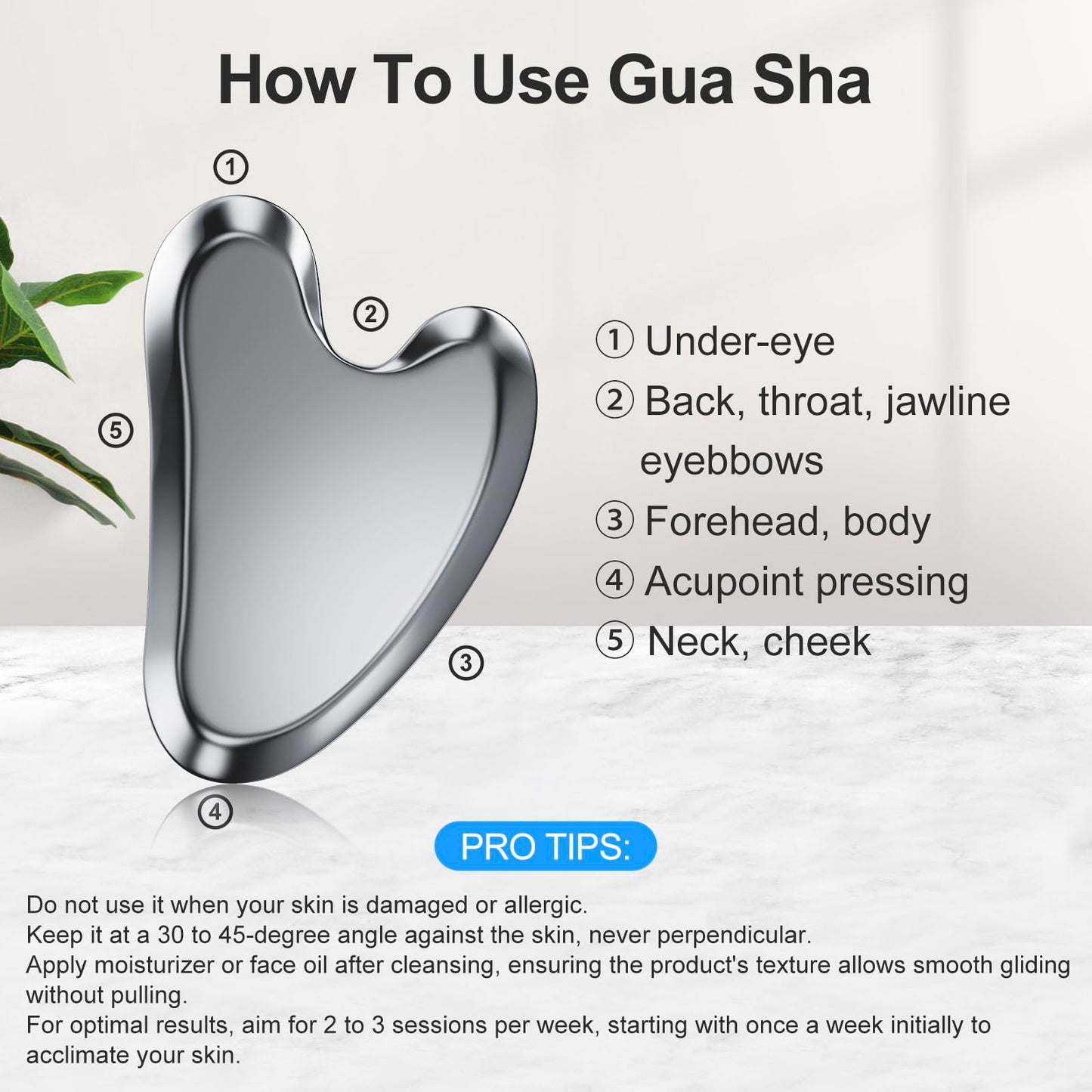 ZminRN Terahertz Gua Sha Facial Tools Guasha Tool for Face Body Gua Sha Stone Lymphatic Drainage Massager - Medaid International
