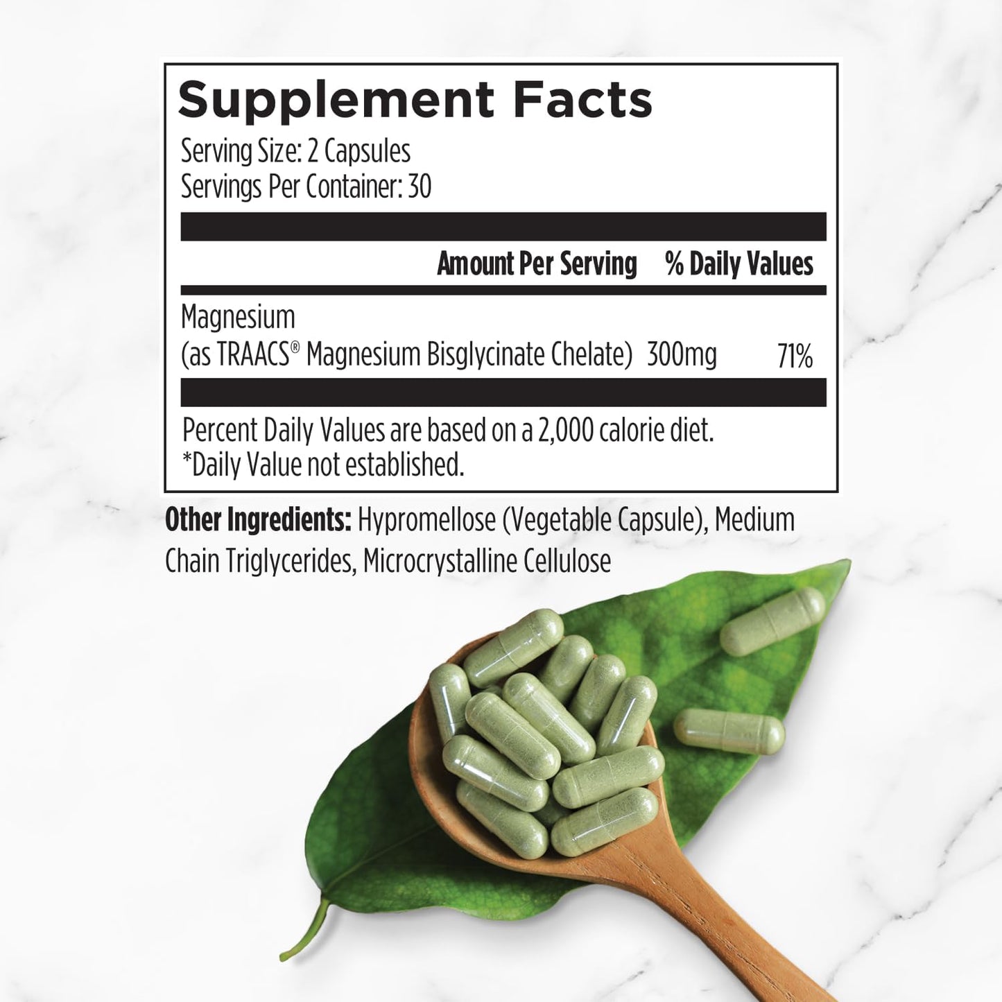 Chelated Magnesium Bisglycinate Capsules 300mg - Highly Absorbable Formula, Muscle Recovery & Sleep, Bone & Heart Support Supplement - Bisglicinato de Magnesio - Vegetarian Capsules, 1 Month Supply - Medaid International