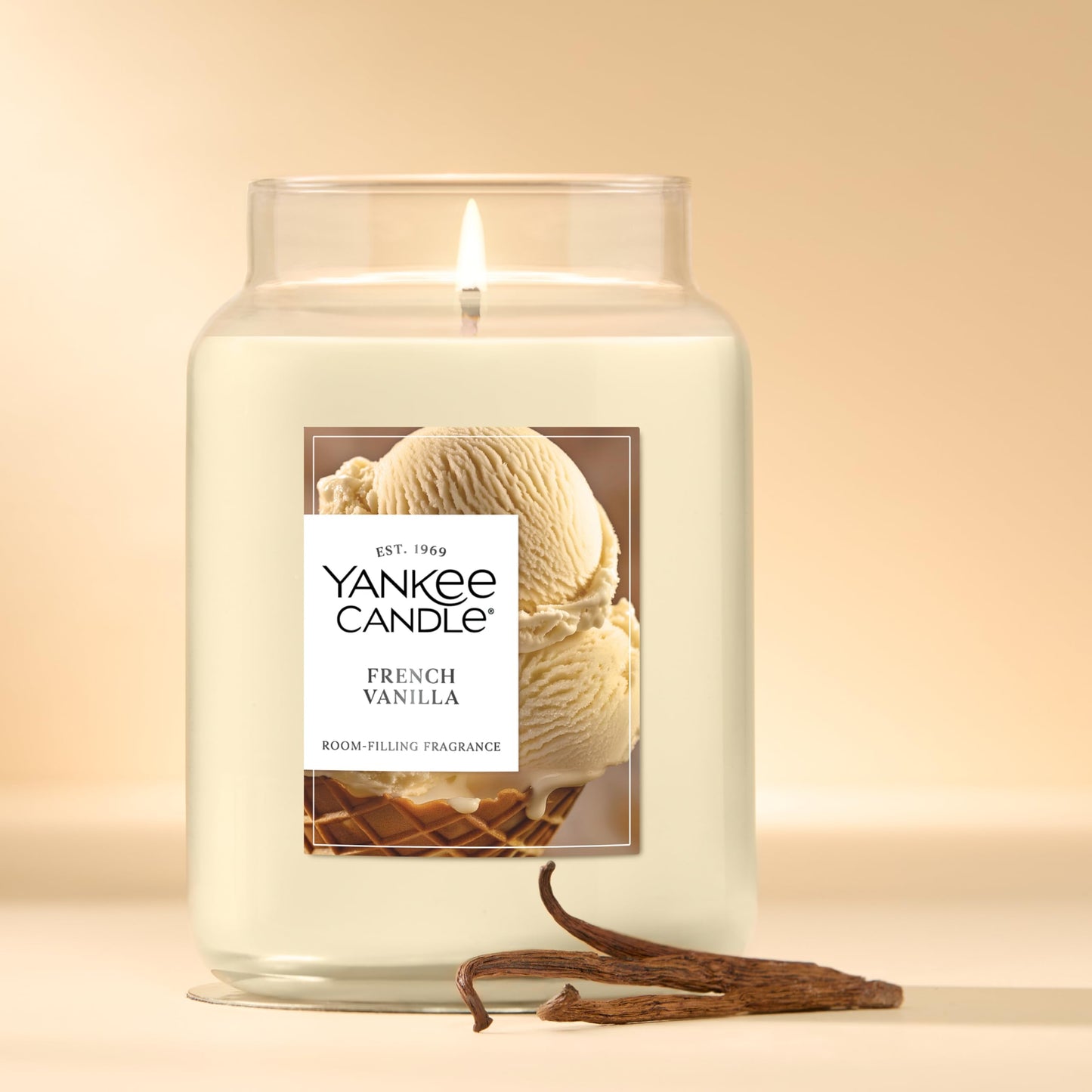 Yankee Candle French Vanilla Scented Candle, 22oz Large Jar with up to 150 Hour Burn Time, Giftable, Holidays - Medaid International