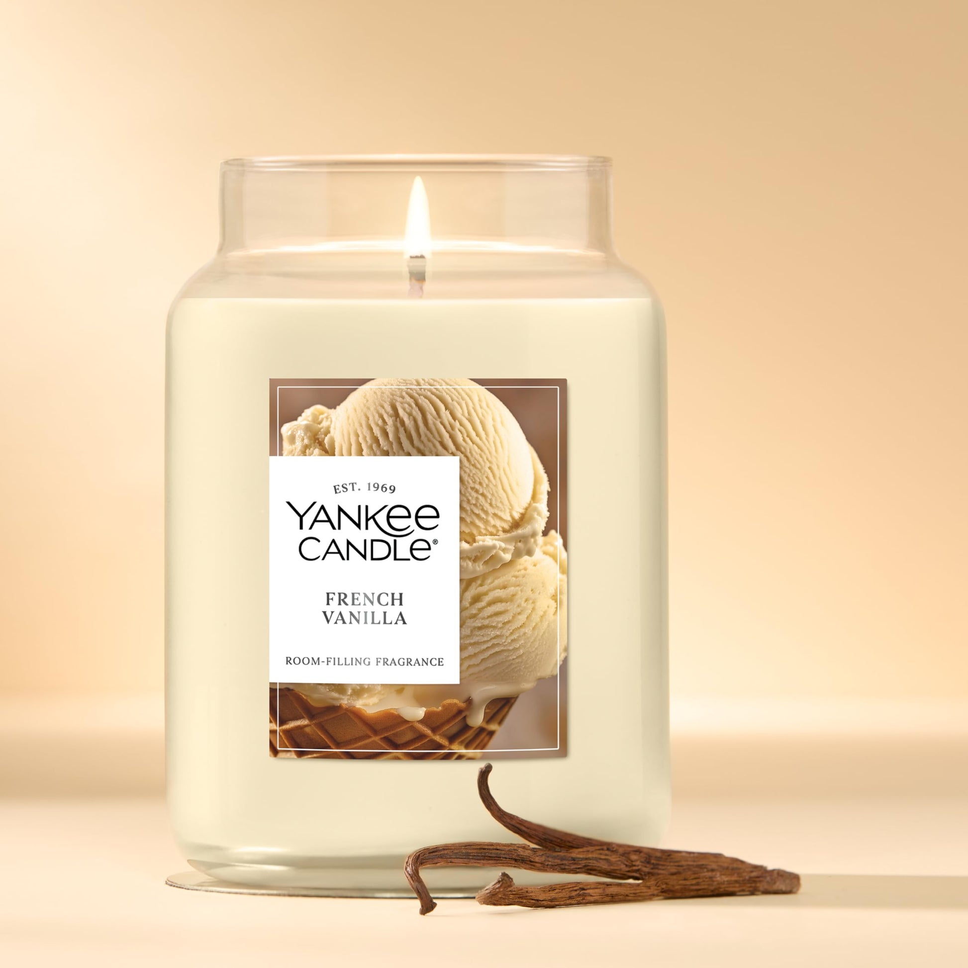 Yankee Candle French Vanilla Scented Candle, 22oz Large Jar with up to 150 Hour Burn Time, Giftable, Holidays - Medaid International