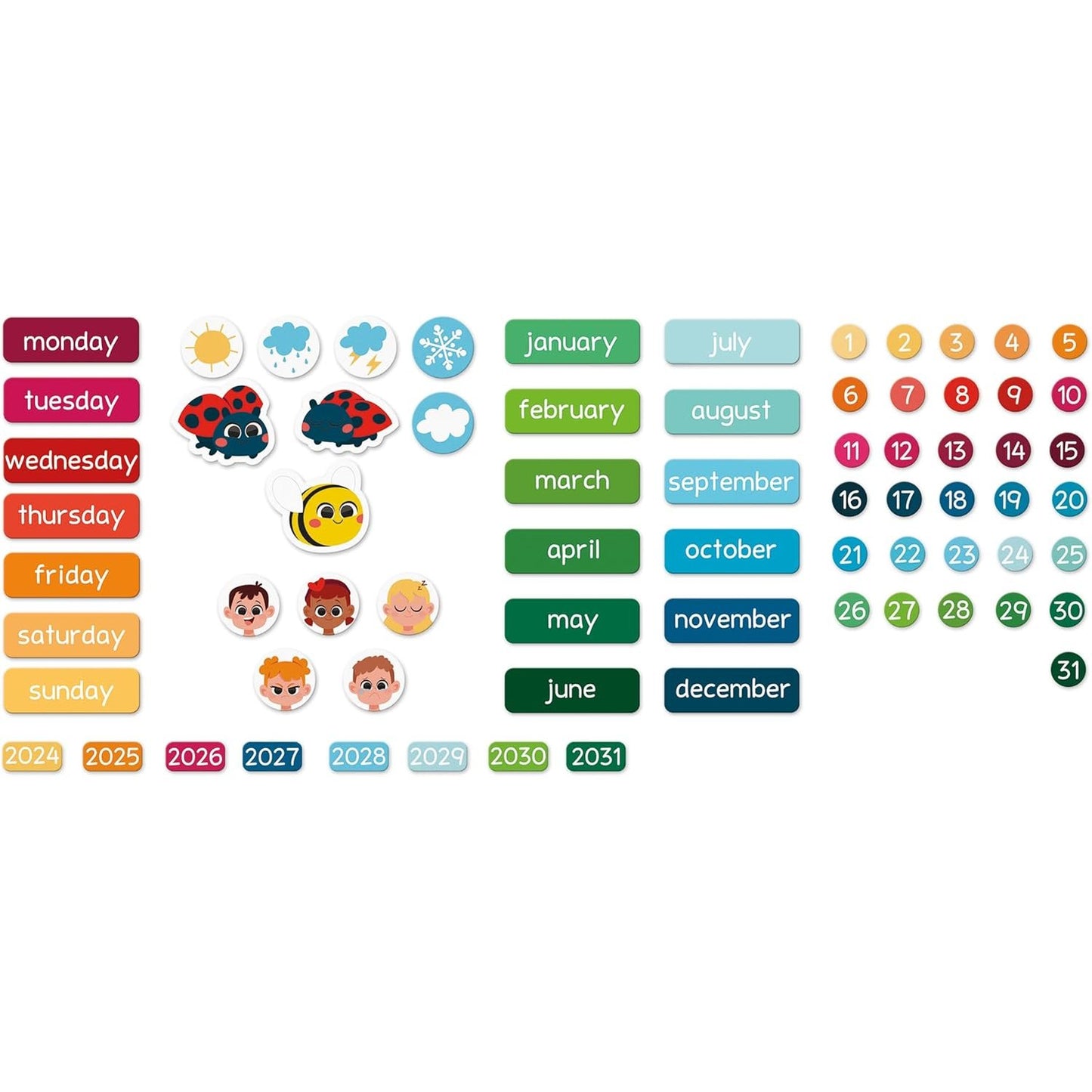 Janod - Magnetic Calendar - English