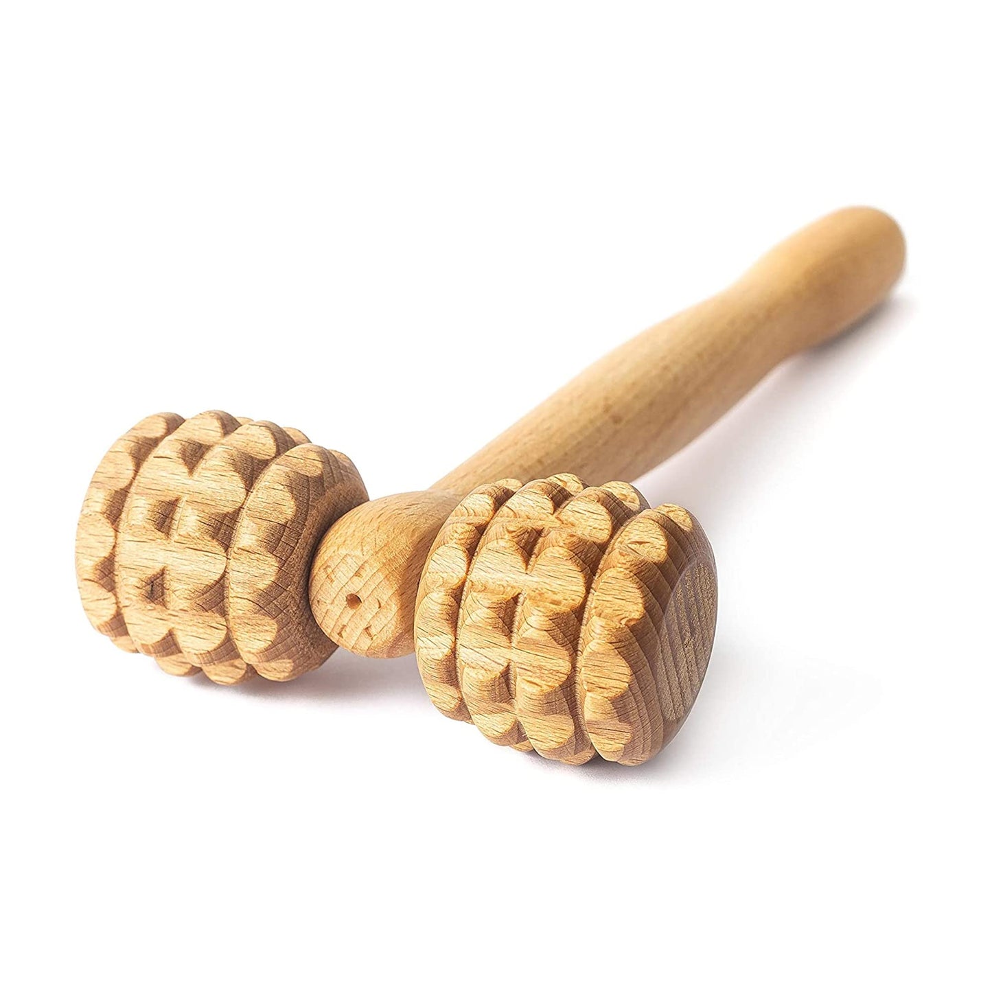 tuuli Accessories - T-Shape Massage Roller, Body and Face Roller, Multi-Functional Facial Massager, Helps Ease Muscle Tension and Supports Skin Health, Wooden Roller Massager Tool - Medaid International