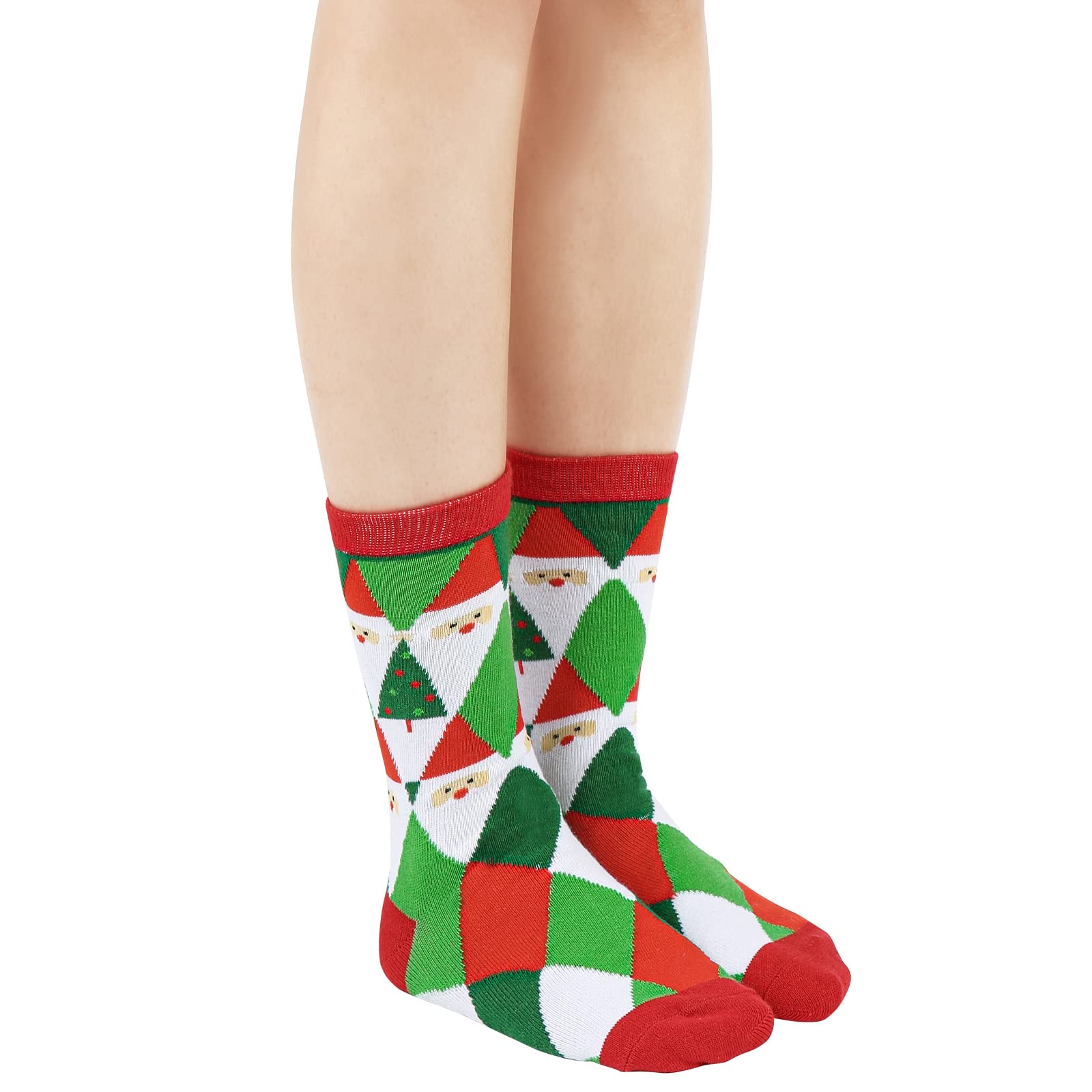 Twister.CK 12 Pairs Crew Christmas Holiday Socks，Cozy Funny Cotton Knit Xmas Soft Socks Winter Novelty Christmas Gift - Medaid International
