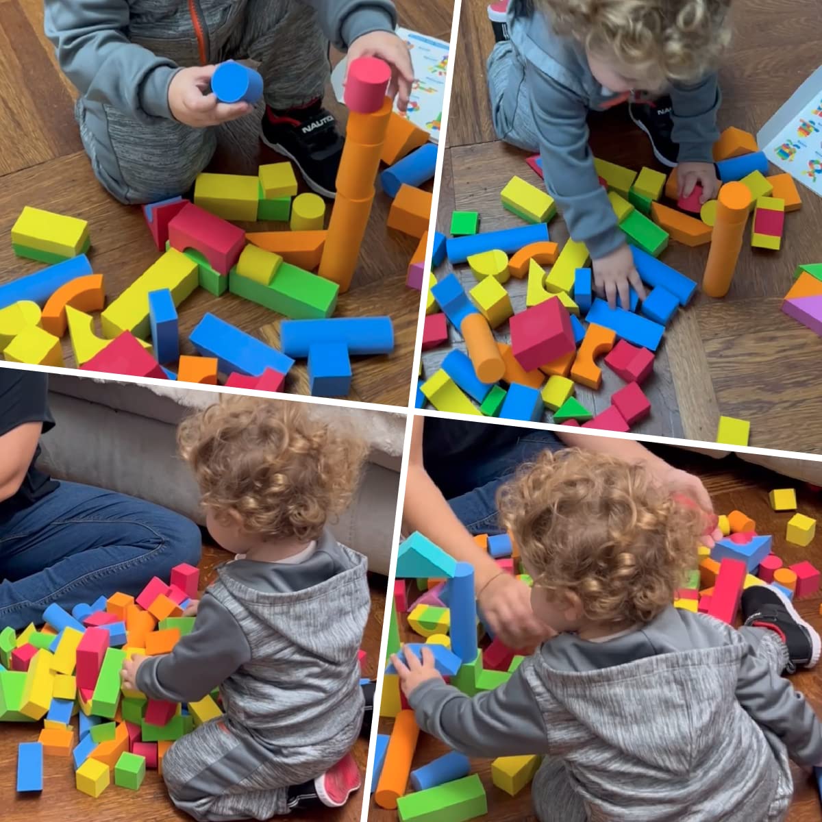 Pairez Toys Foam Building Blocks for Toddlers 2-4, 41 Pieces EVA Soft Stacking Blocks, Baby Bath Foam Toy Set, Early Learning Construction Toys & Gifts for Kids, Boys & Girls 18+ Months - Medaid International