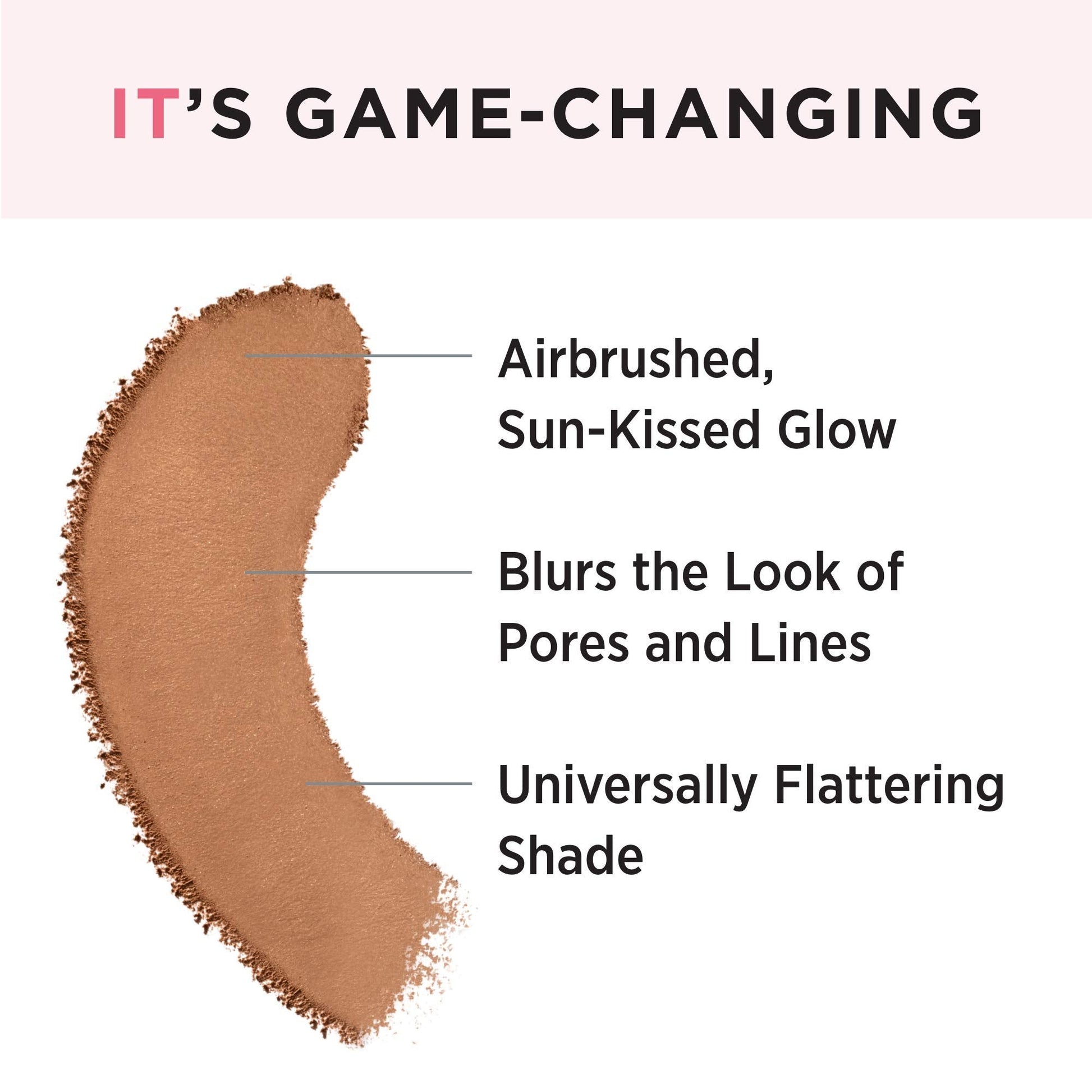 IT Cosmetics Bye Bye Pores Anti-Aging Bronzer, Diffuses Look of Pores + Fine Lines, Sun-Kissed Glow Face Makeup Powder, Oil-Free, Talc-Free, With Hyaluronic Acid – Universal Shade, 0.3 oz - Medaid International
