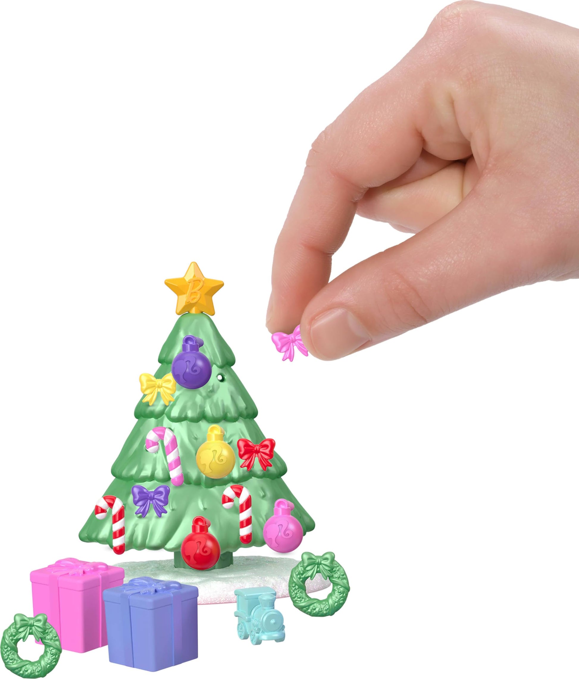 Barbie Mini Land Collectible Advent Calendar with 1.5-Inch Dolls & 24 Days of Surprises, Winter Village Play Areas for Storytelling Fun - Medaid International