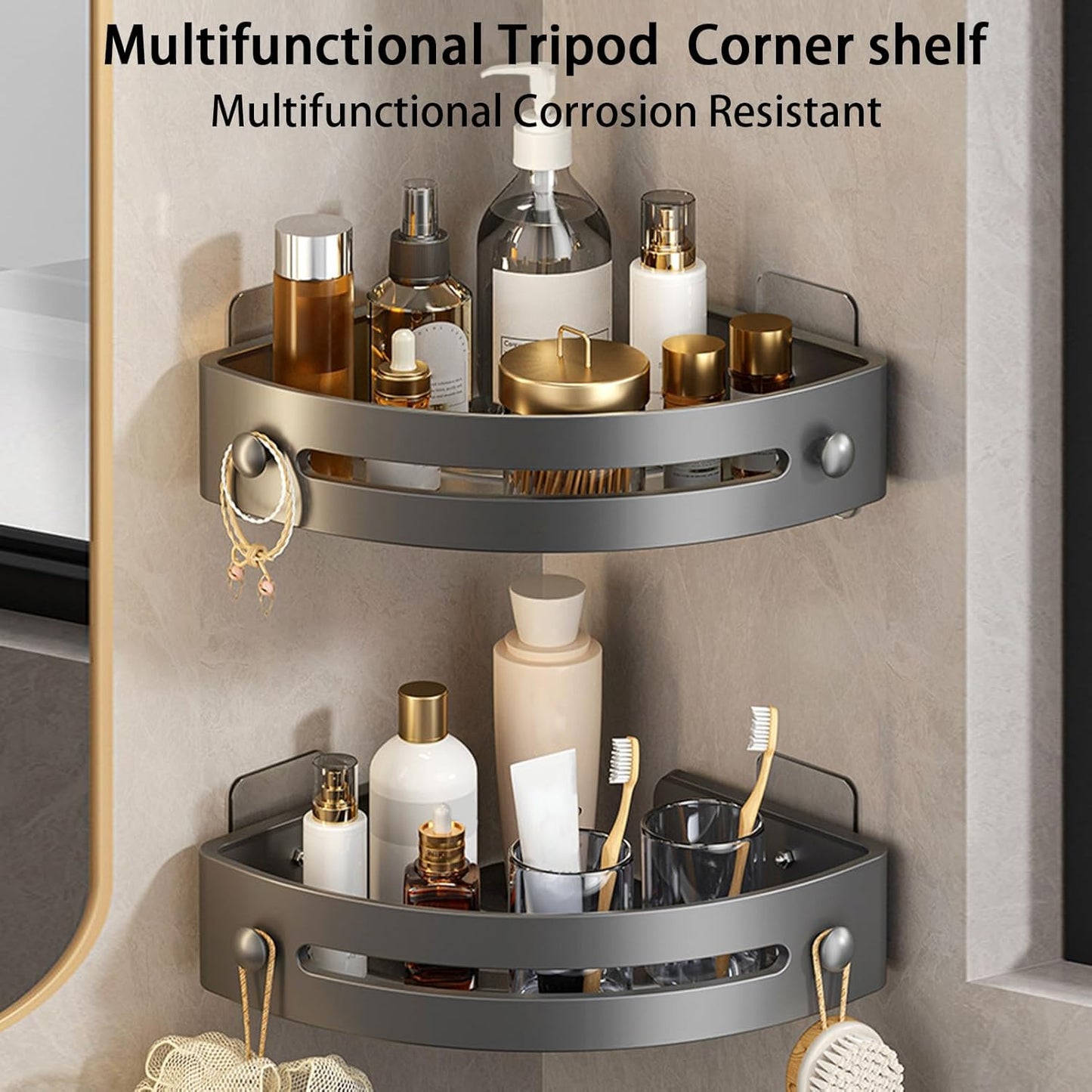 2 pcs Bathroom Shower Organizer, Shower Storage Rack