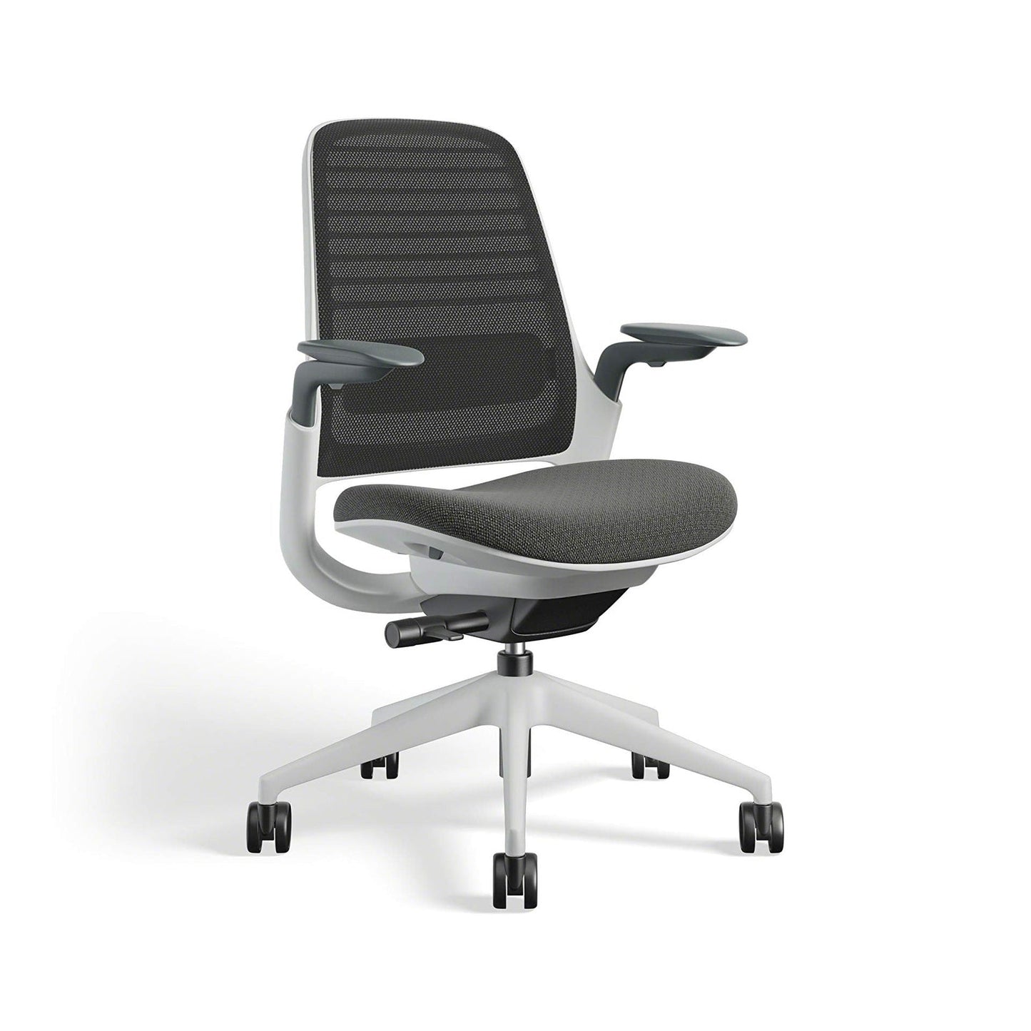 Steelcase Series 1 Office Chair - Ergonomic Work Chair with Wheels for Carpet - Helps Support Productivity - Weight-Activated Controls, Back Supports & Arm Support - Easy Assembly - Graphite, Light - Medaid International
