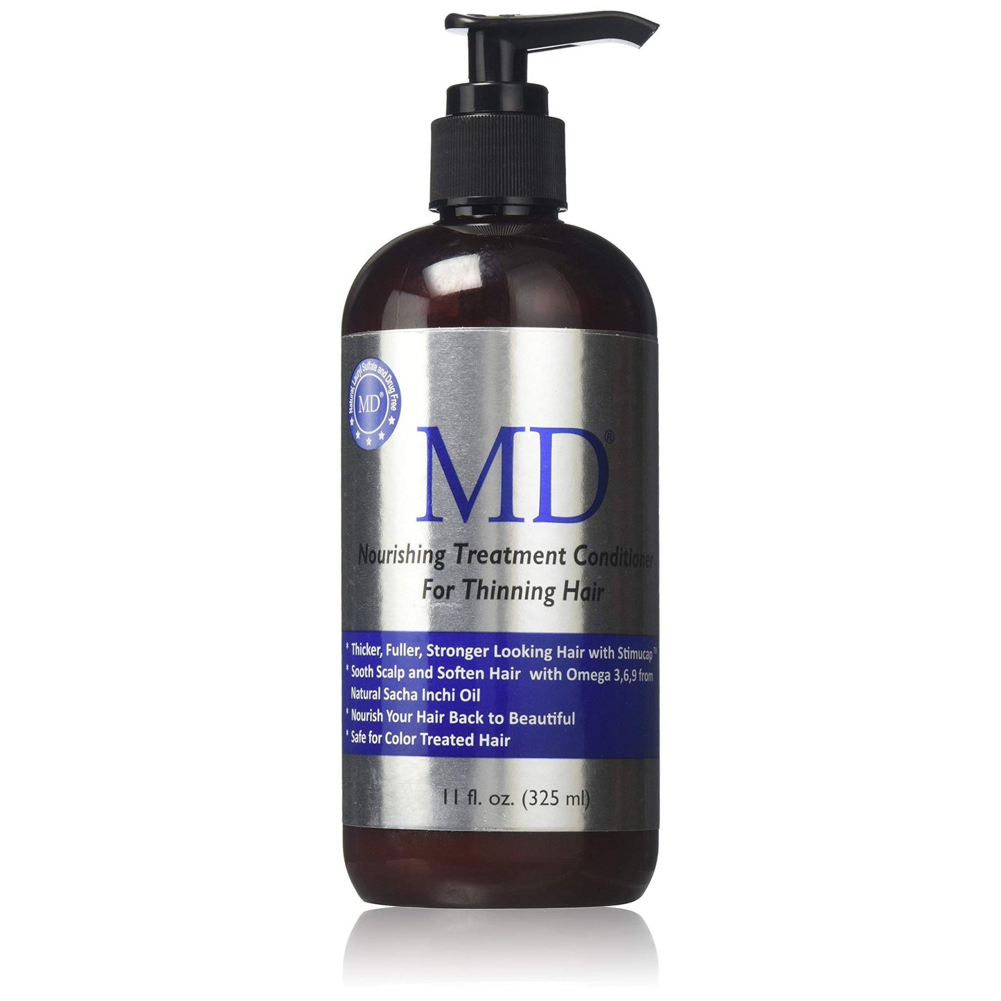 MD Nourishing Treatment Shampoo & Conditioner – Hair Strengthening System with Sacha Inchi, Wheat Protein & StimuCap – 11 fl oz Each – For Thinning Hair - Medaid International