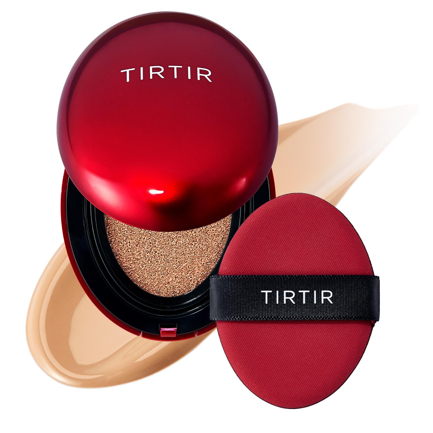 TIRTIR Mask Fit Red Cushion Foundation | Japan's No.1 Choice for Glass skin, Long-Lasting, Lightweight, Buildable Coverage, Semi-Matte (23N Sand, 0.63 Fl Oz (Pack of 1)) - Medaid International