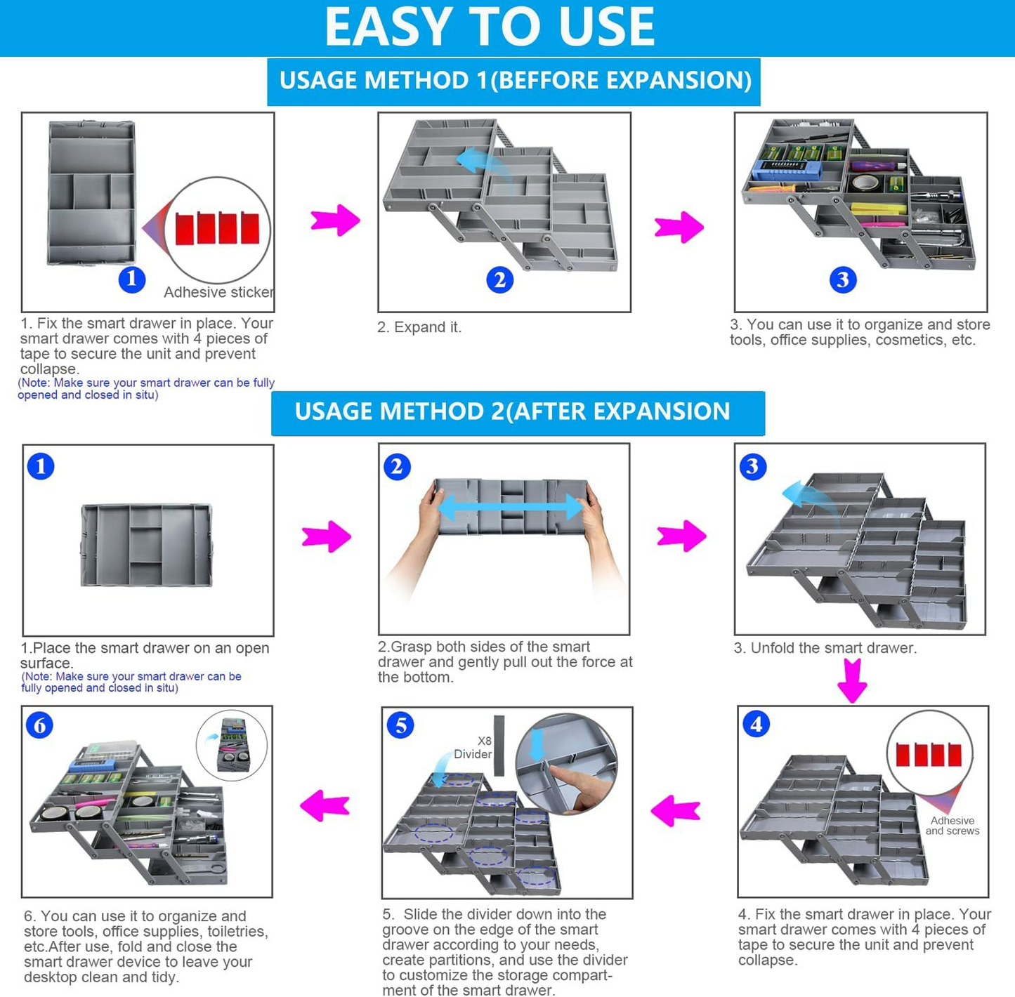 Expandable Multi Layer Storage Tray - Medaid International