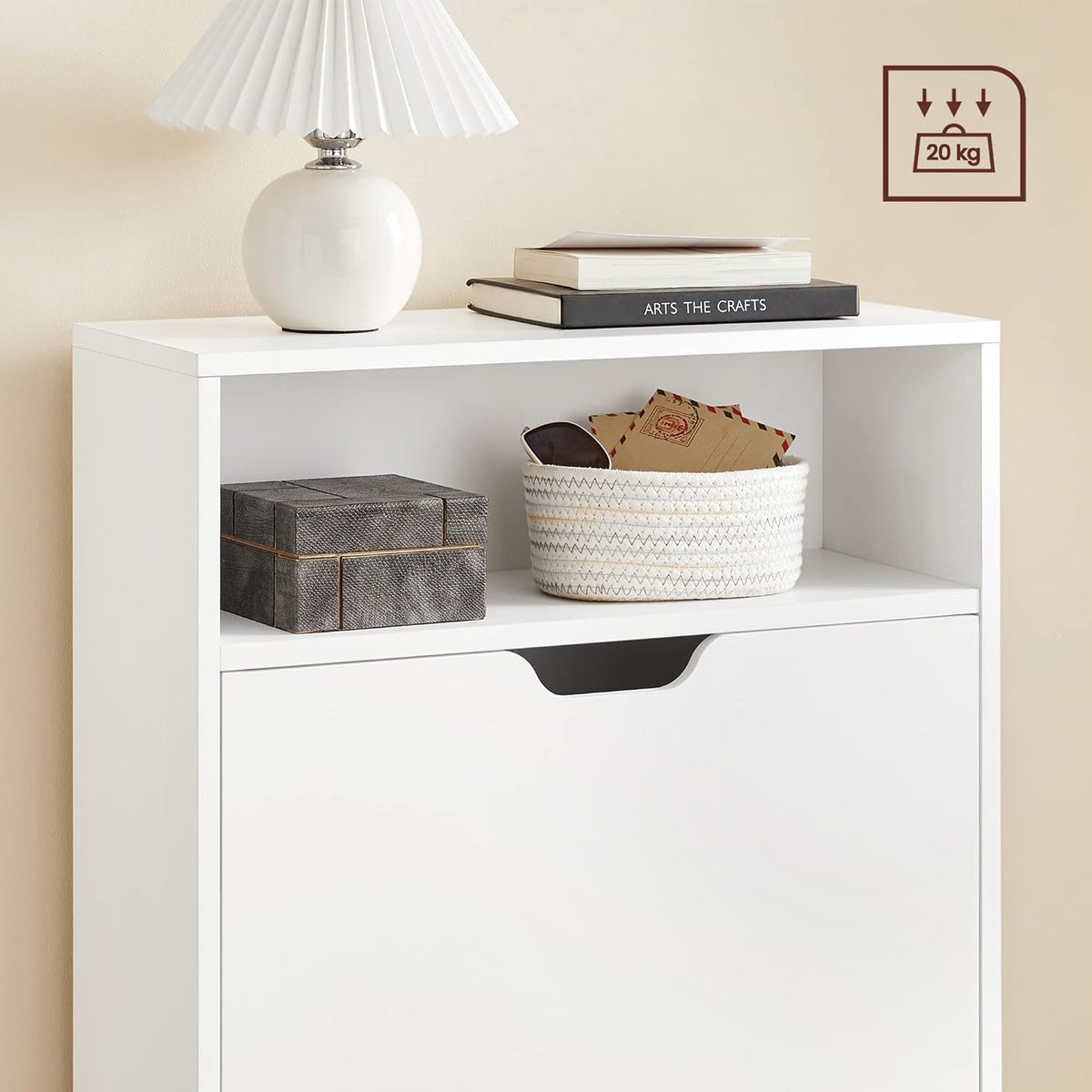 VASAGLE Shoe Cabinet LBC040W01V1