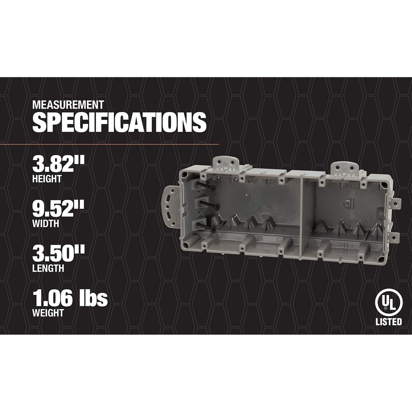 Southwire MSBMMT5G 5 Gang Multi Mount Device Box with Depth Adjustable; Heavy Duty 42lb ; Gray - Medaid International