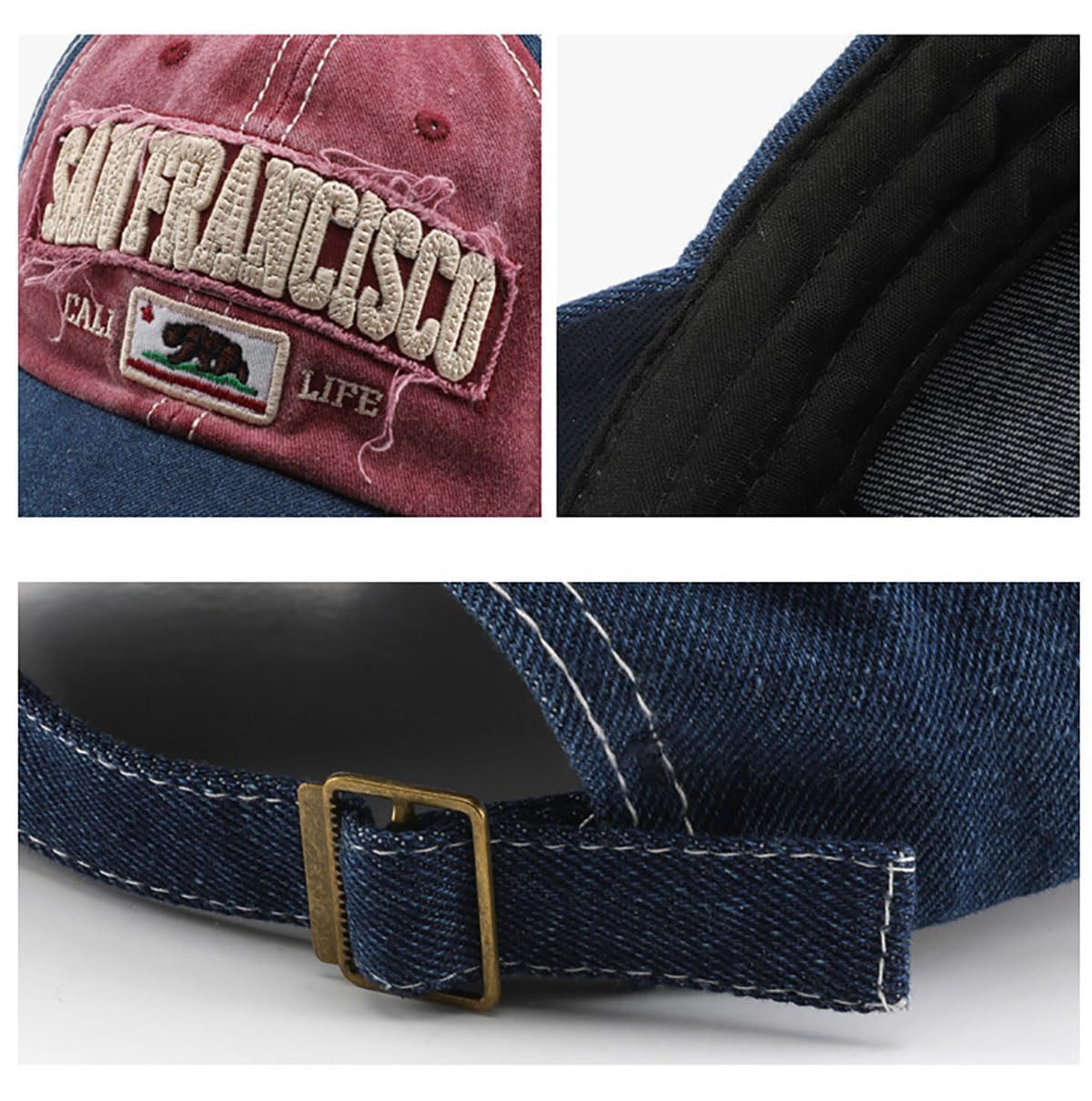 TERRIFI Embroidered Baseball Cap, Retro Distressed Baseball Cap, Suitable for Trucker Hiking Outdoor Sports Baseball Cap