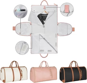 8 in 1 Travel Storage Bag Leather Travel Duffel Bag with Shoulder Strap