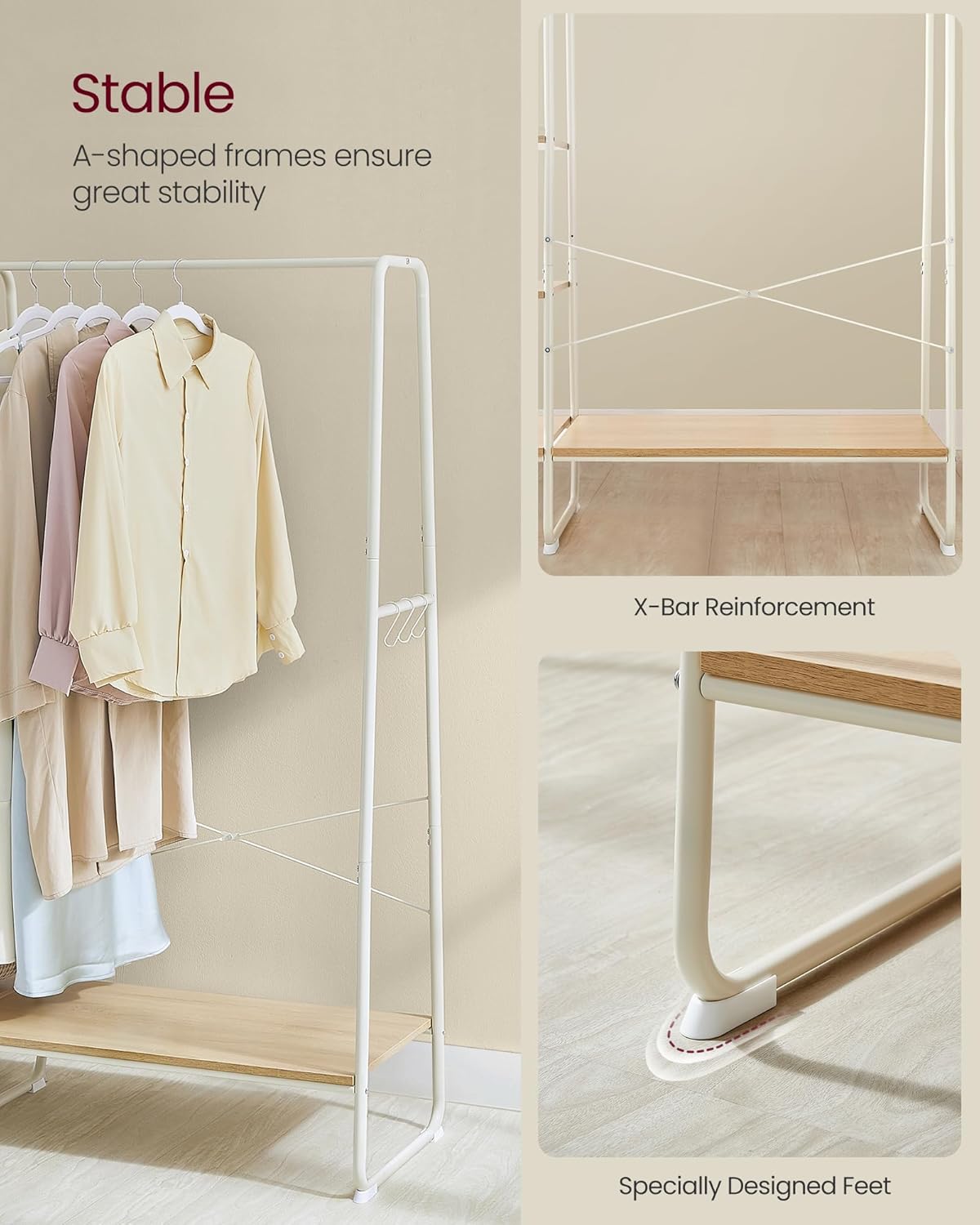 VASAGLE Clothes Rail RGR116W09