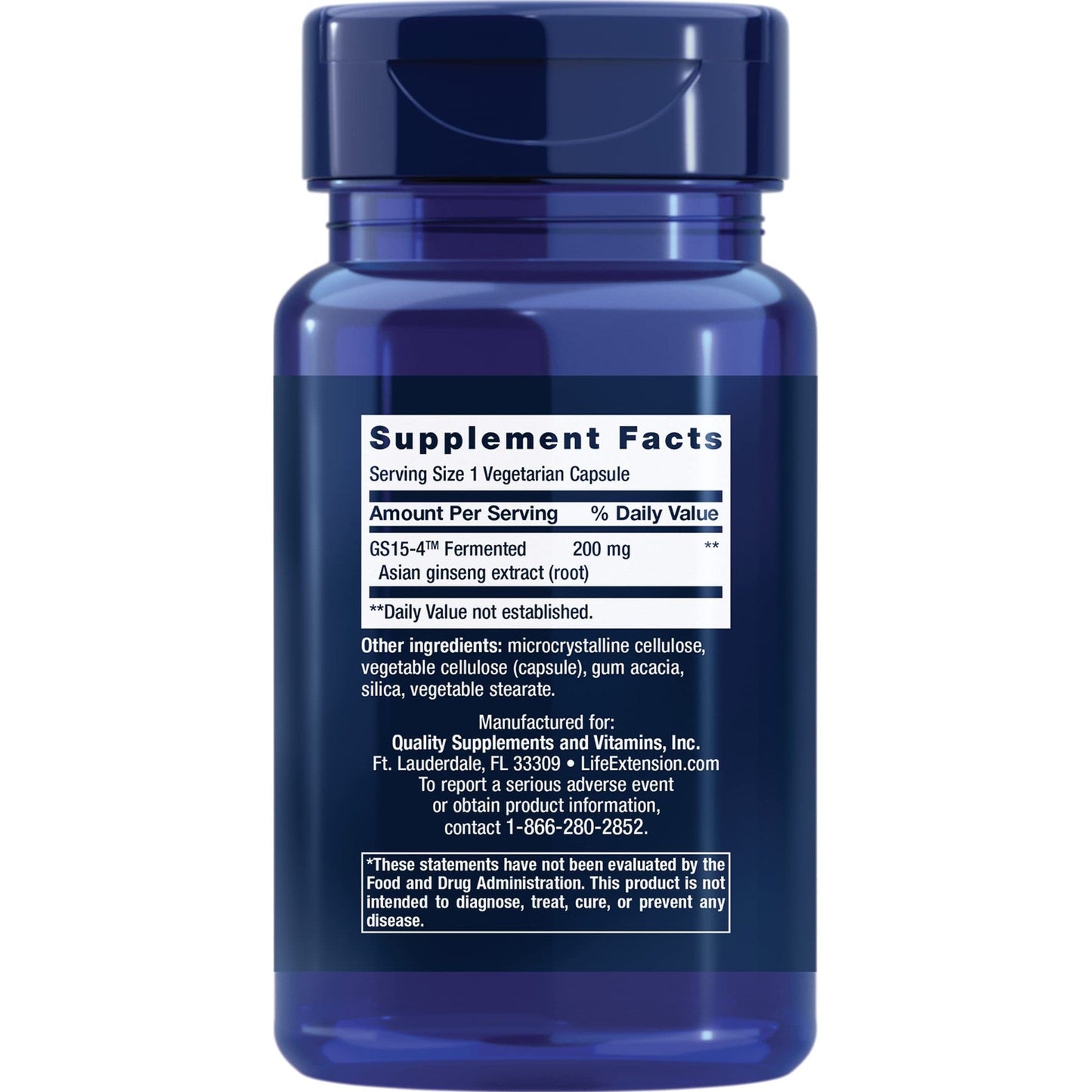Life Extension Ginseng Energy Boost, Energy Support, Healthy Stress Management, Gluten-Free, Non-GMO, Vegetarian, 30 Capsules - Medaid International