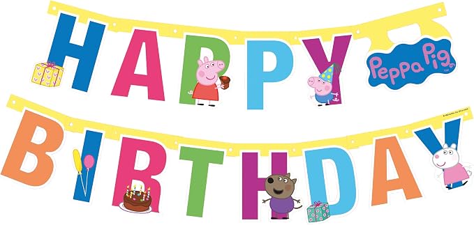 Peppa Pig 143 cm Birthday Paper Banner Garland  | Peppa Pig  in Lebanon