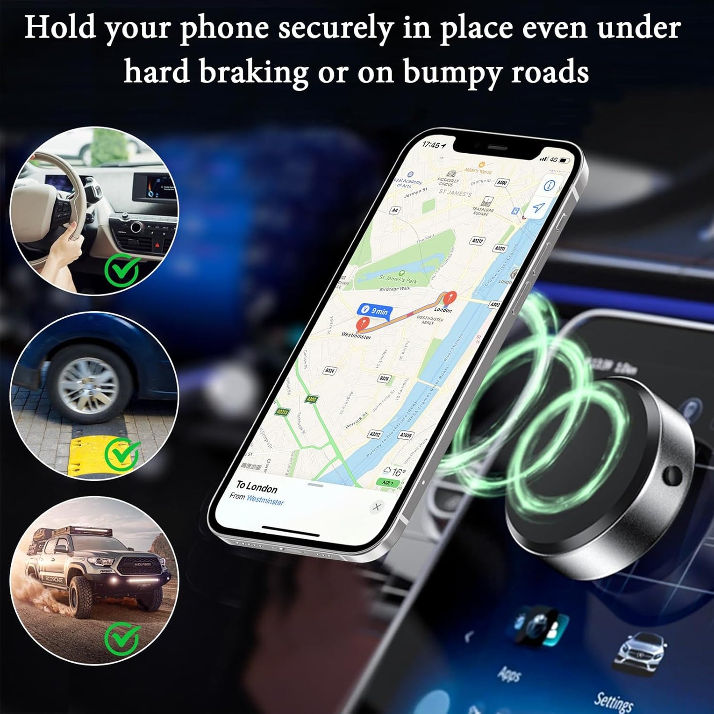 Electric Suction Phone Magnetic Holder