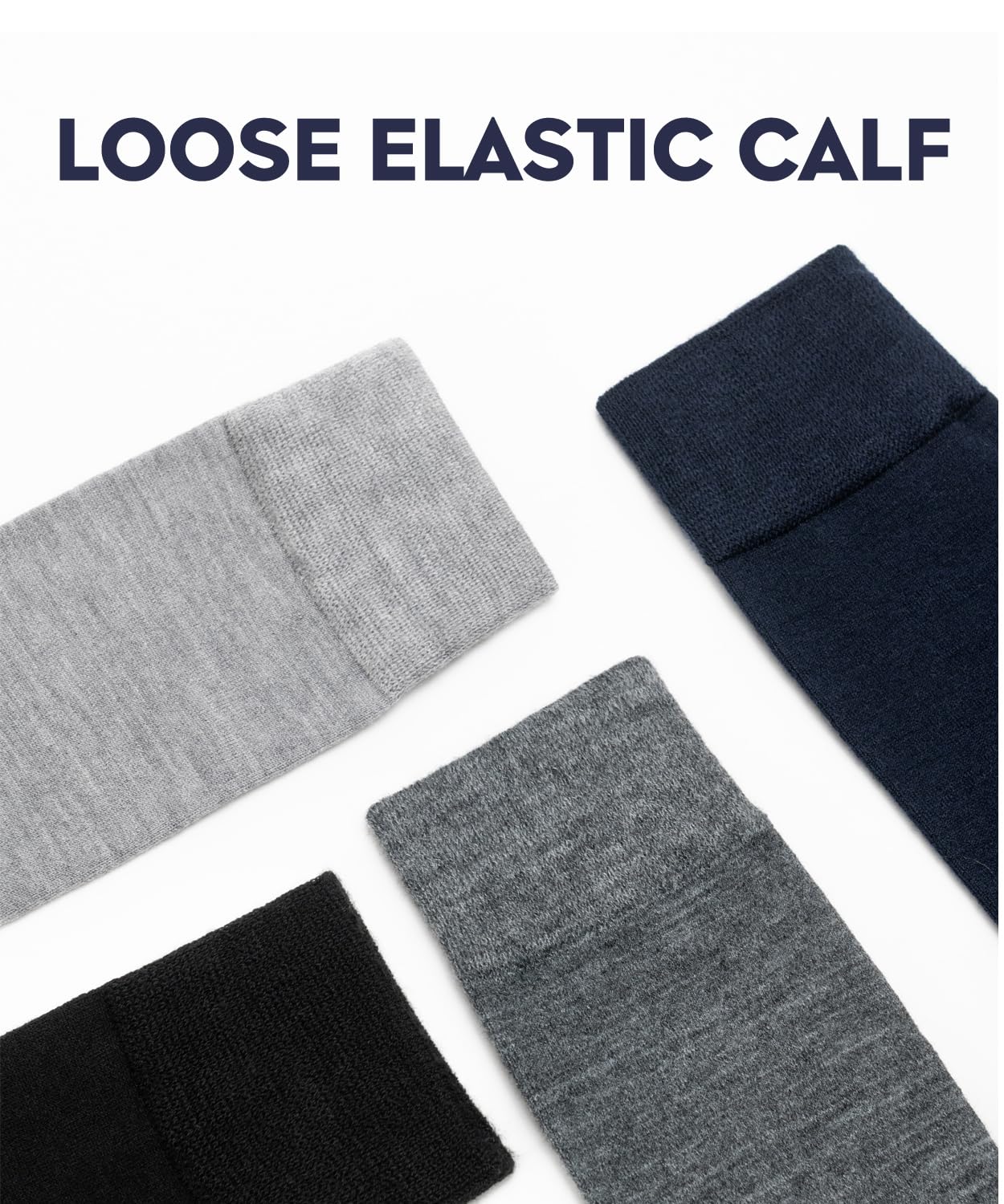 LIXIA Men's Thin Merino Wool Socks, Cozy Casual Winter Warm Breathable Mid-calf Dress Socks(3 Pairs - Black) - Medaid International