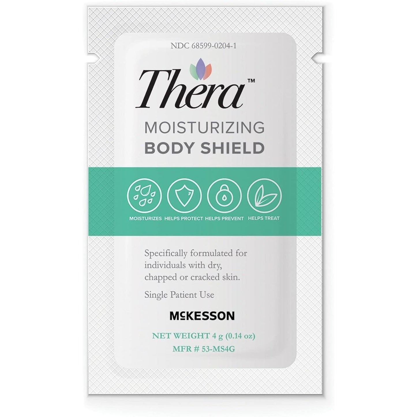 Thera Moisturizing Body Shield Skin Cream - Hydrates Dry, Chapped, Cracked Skin - Lavender-Scented, 4 g Individual Packets, 864 Count - Medaid International