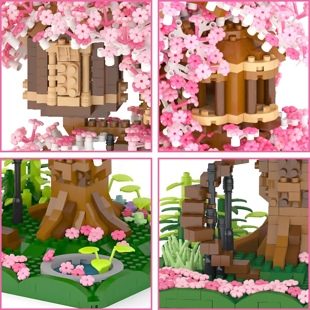 KASTWAVE Cherry Blossom Bonsai Tree Building Set, Japanese Sakura Tree House Model Sets for Adults, 2028Pcs Mini Micro Bricks Collectible Creative Gift for Teens Girls 14+