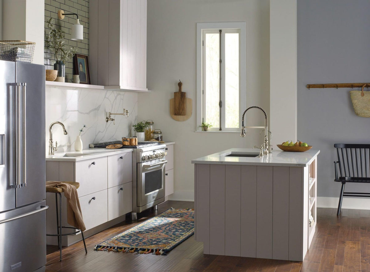Moen S73104NL Weymouth One-Handle Spring Pulldown Kitchen Faucet with Power Boost, Polished Nickel