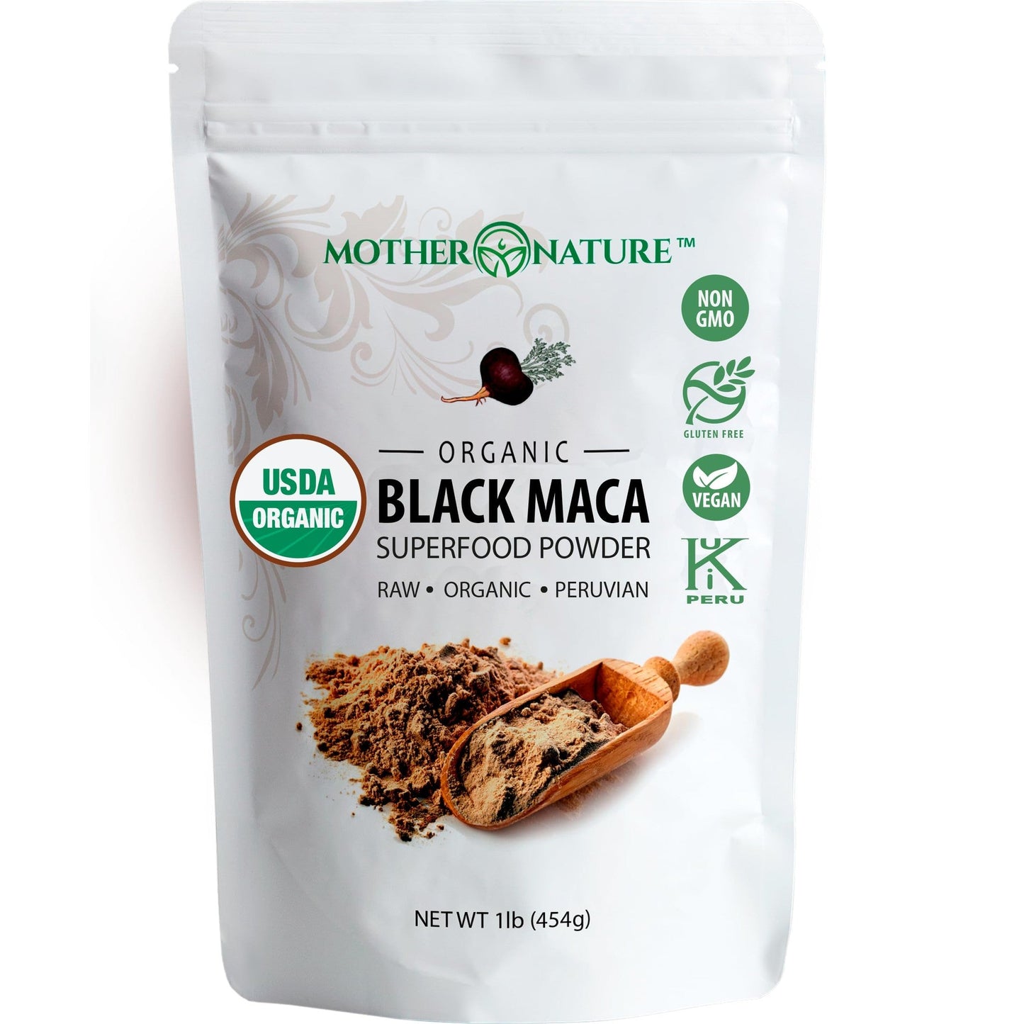 Organic, Raw Peruvian Black Maca Root Powder - Premium USDA Certified, Ideal for Men & Women, Boost Workouts, Enhance Muscle Recovery, Non-GMO, Vegan Superfood, 16 oz - Medaid International