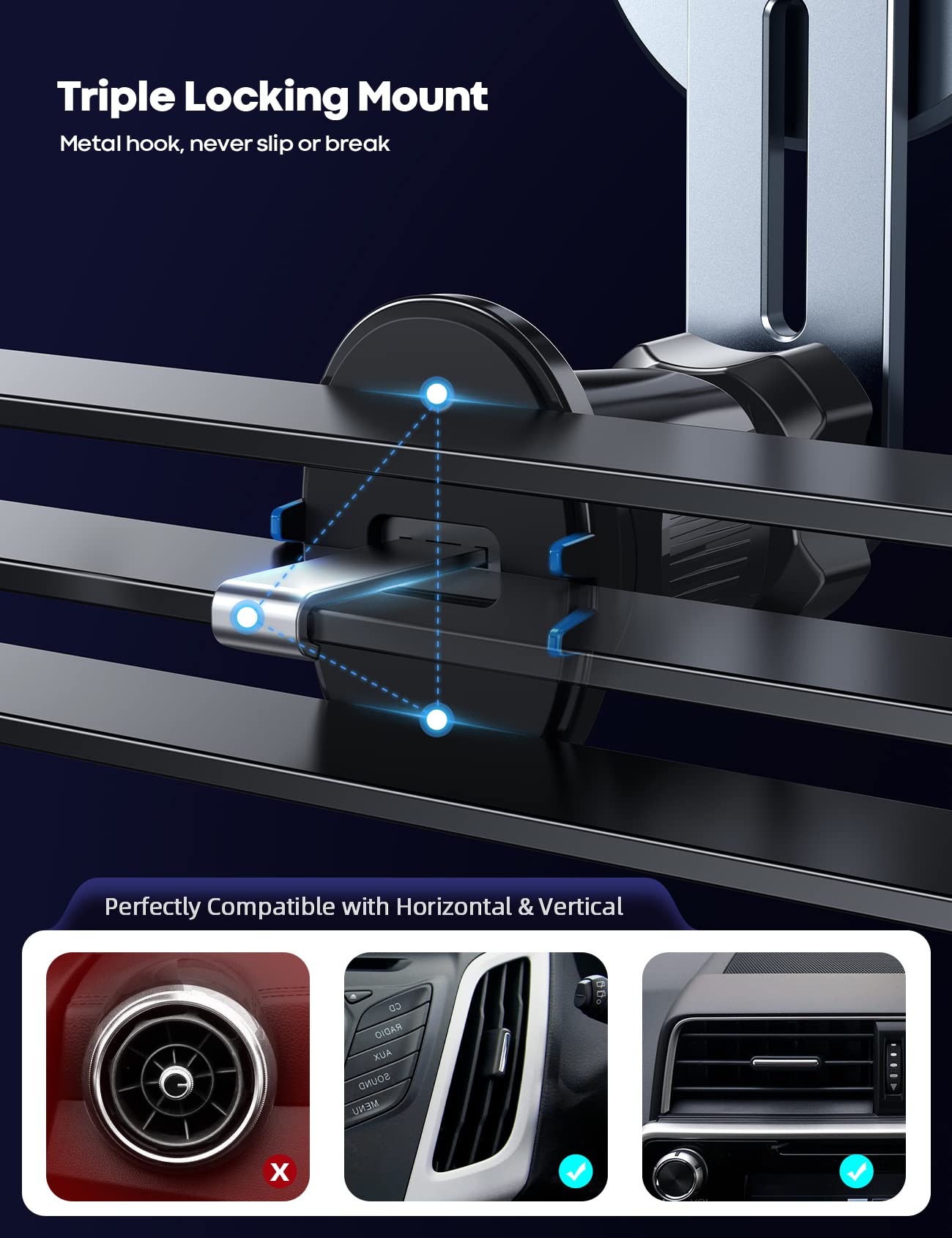 Lamicall Car Phone Mount for Mag Safe & Adjustable Cell Phone Stand -Bundle - Medaid International