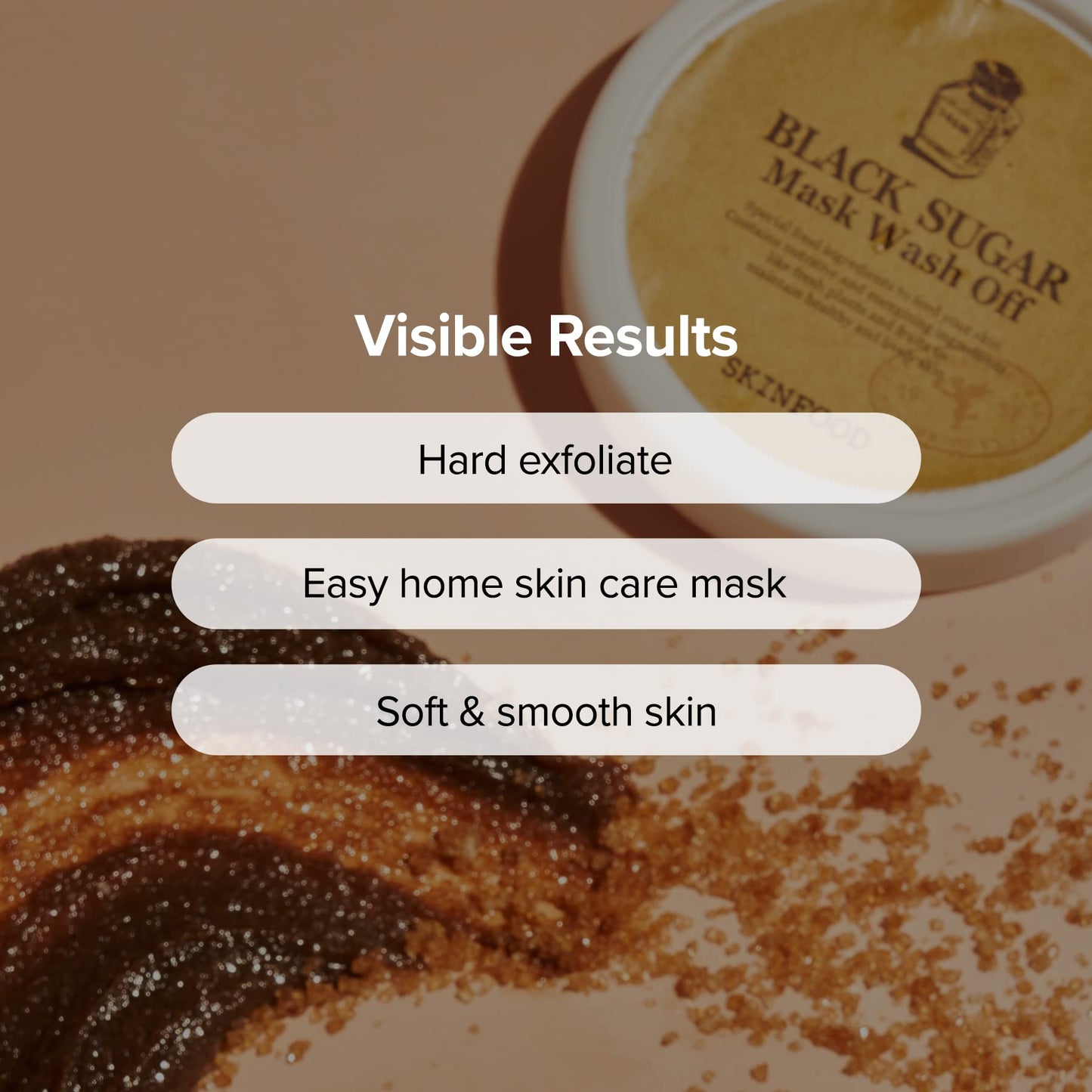 SKINFOOD Black Sugar Mask Wash Off 120g (4.23 oz), Facial Hydrating and Nourishing Blackheads Exfoliator - Medaid International