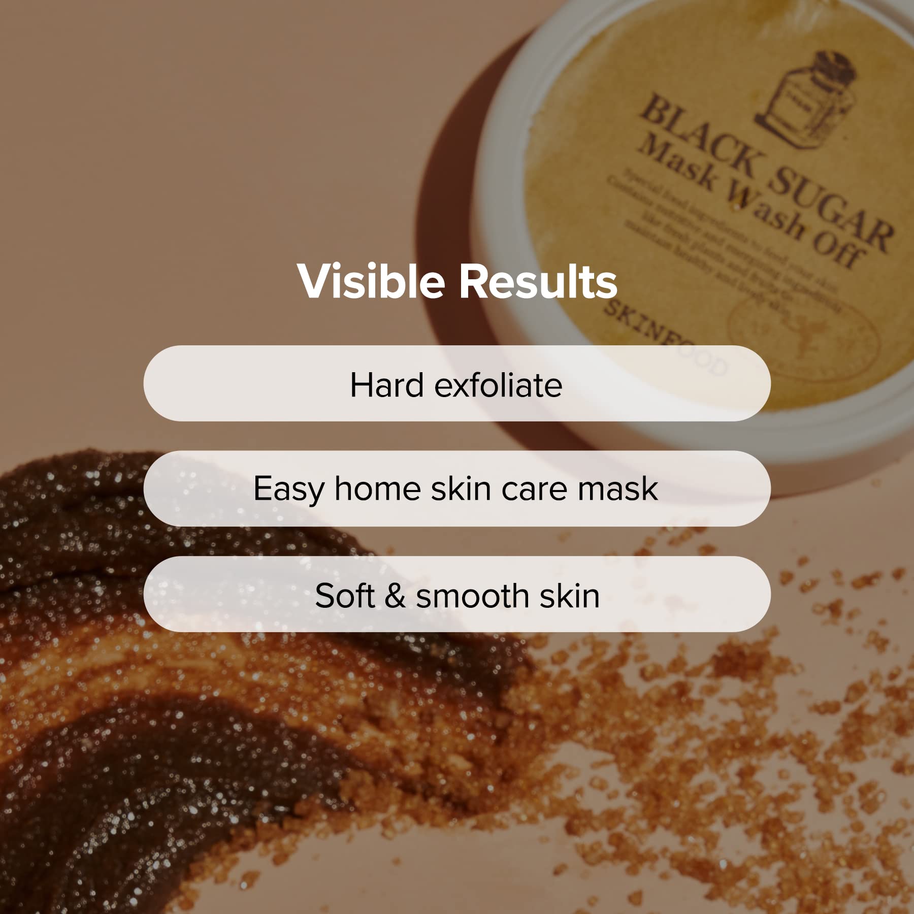 SKINFOOD Black Sugar Mask Wash Off 120g (4.23 oz), Facial Hydrating and Nourishing Blackheads Exfoliator - Medaid International