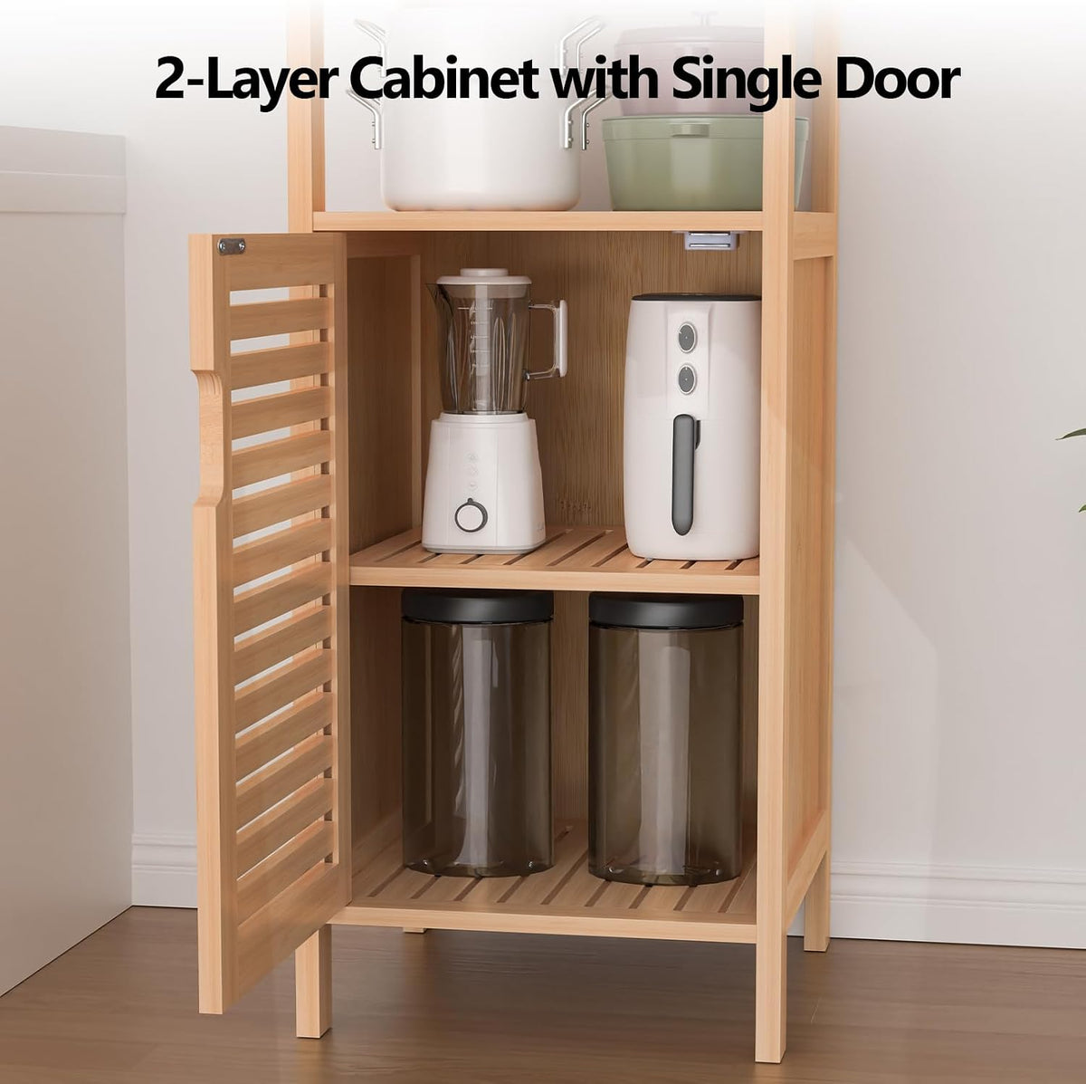 Bamboo Bathroom Storage Cabine