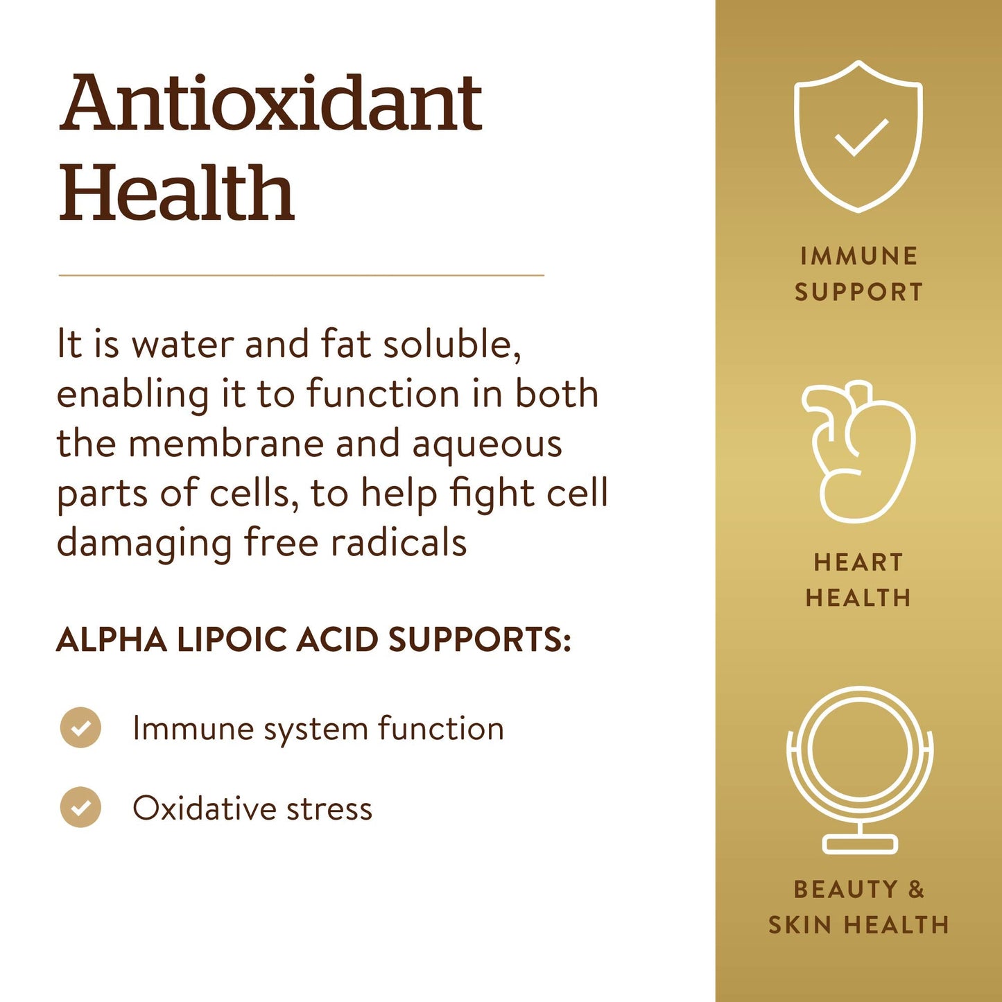 Solgar Alpha Lipoic Acid 200 mg, 50 Vegetable Capsules - Antioxidant Support - Helps to Recycle Glutathione, Vitamin C & E, CoQ-10 - Non-GMO, Vegan, Gluten Free, Dairy Free, Kosher - 50 Servings - Medaid International
